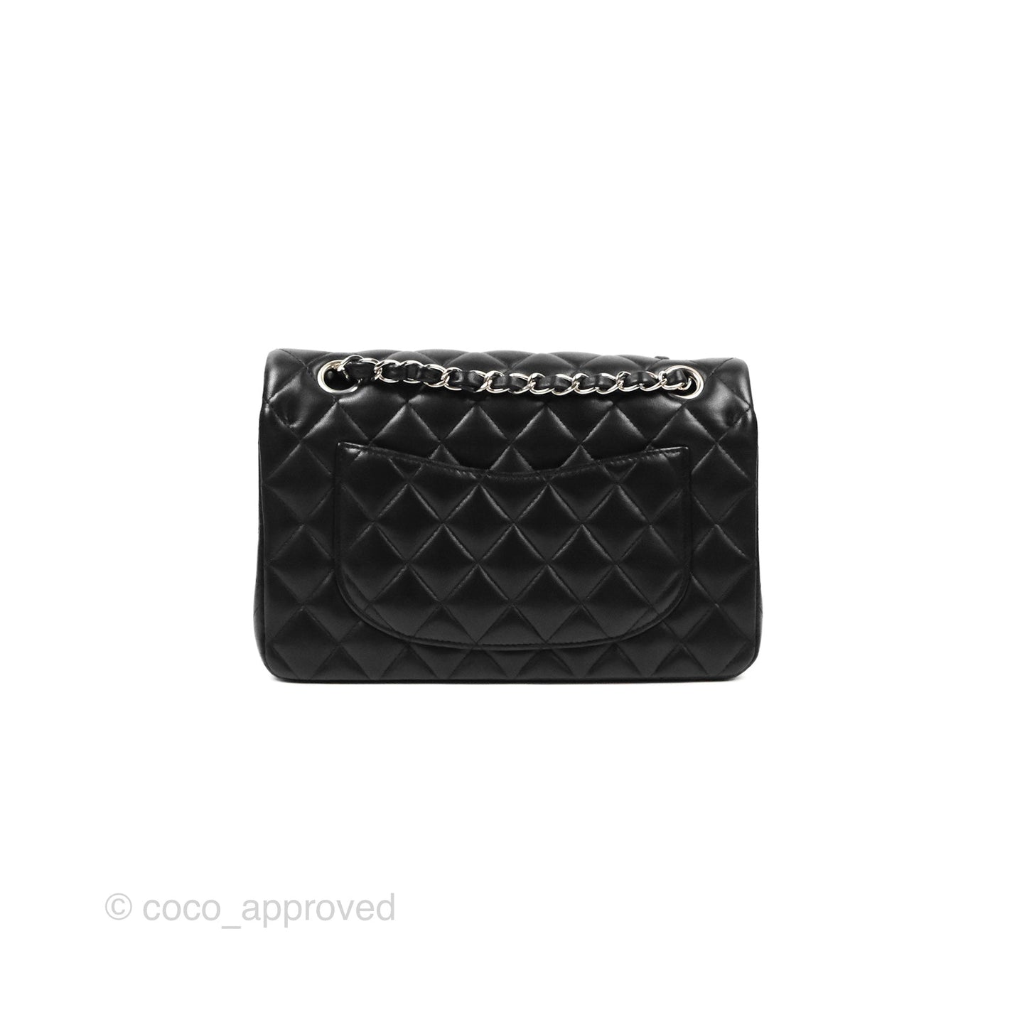 Chanel Small Classic Quilted Flap Black Lambskin Silver Hardware