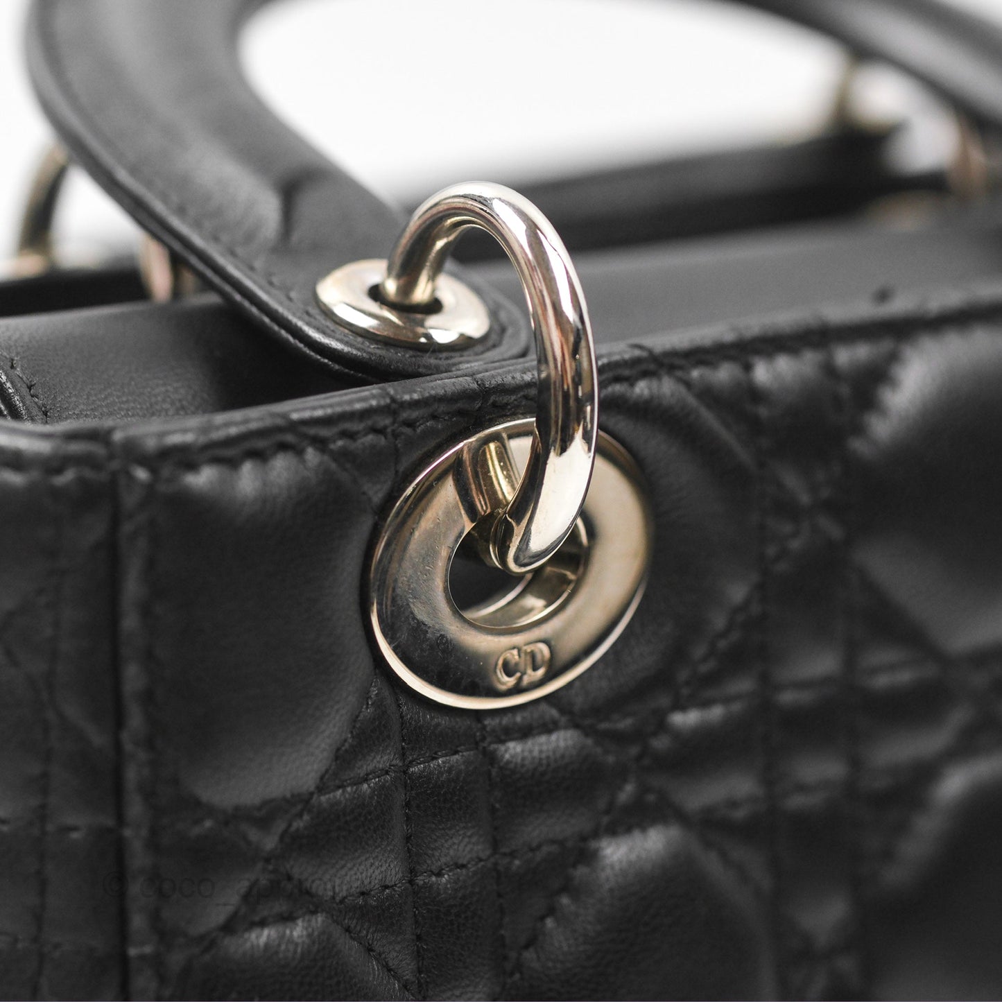 Christian Dior My ABCDior Lady Dior Bag Cannage Lambskin Black Gold Hardware