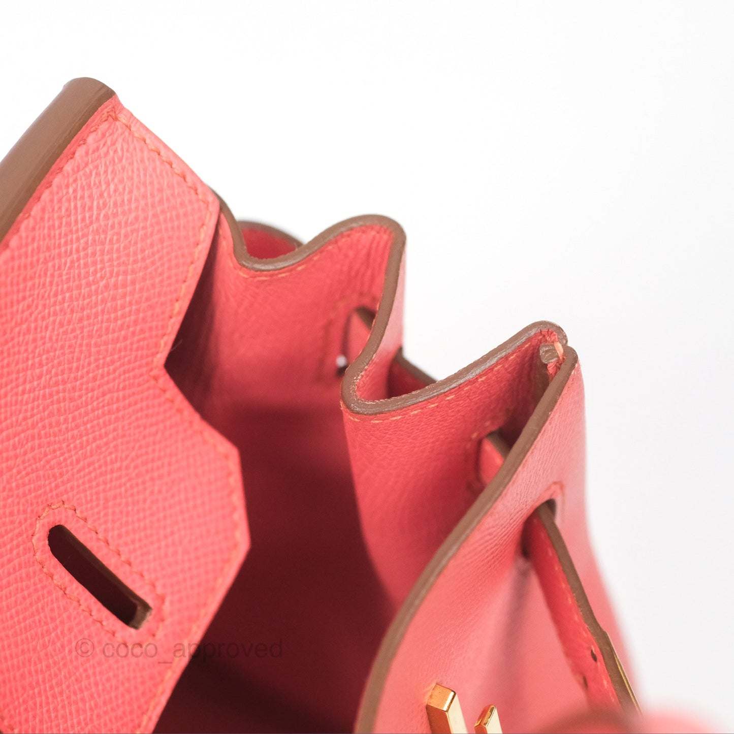 Hermès Birkin 30 Retourne Flamingo I5 Epsom Gold Hardware