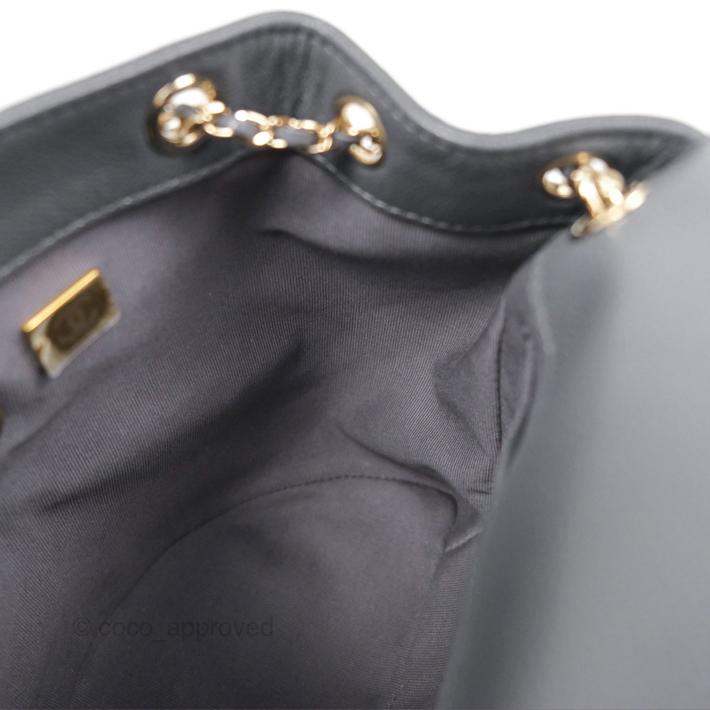 Chanel Duma Backpack Medium Grey Caviar Gold Hardware