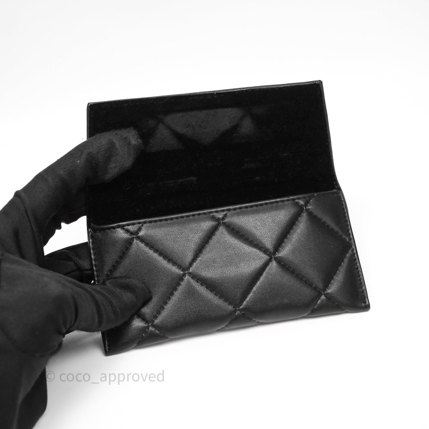 Chanel CC Chain-Link Square Sunglasses Black