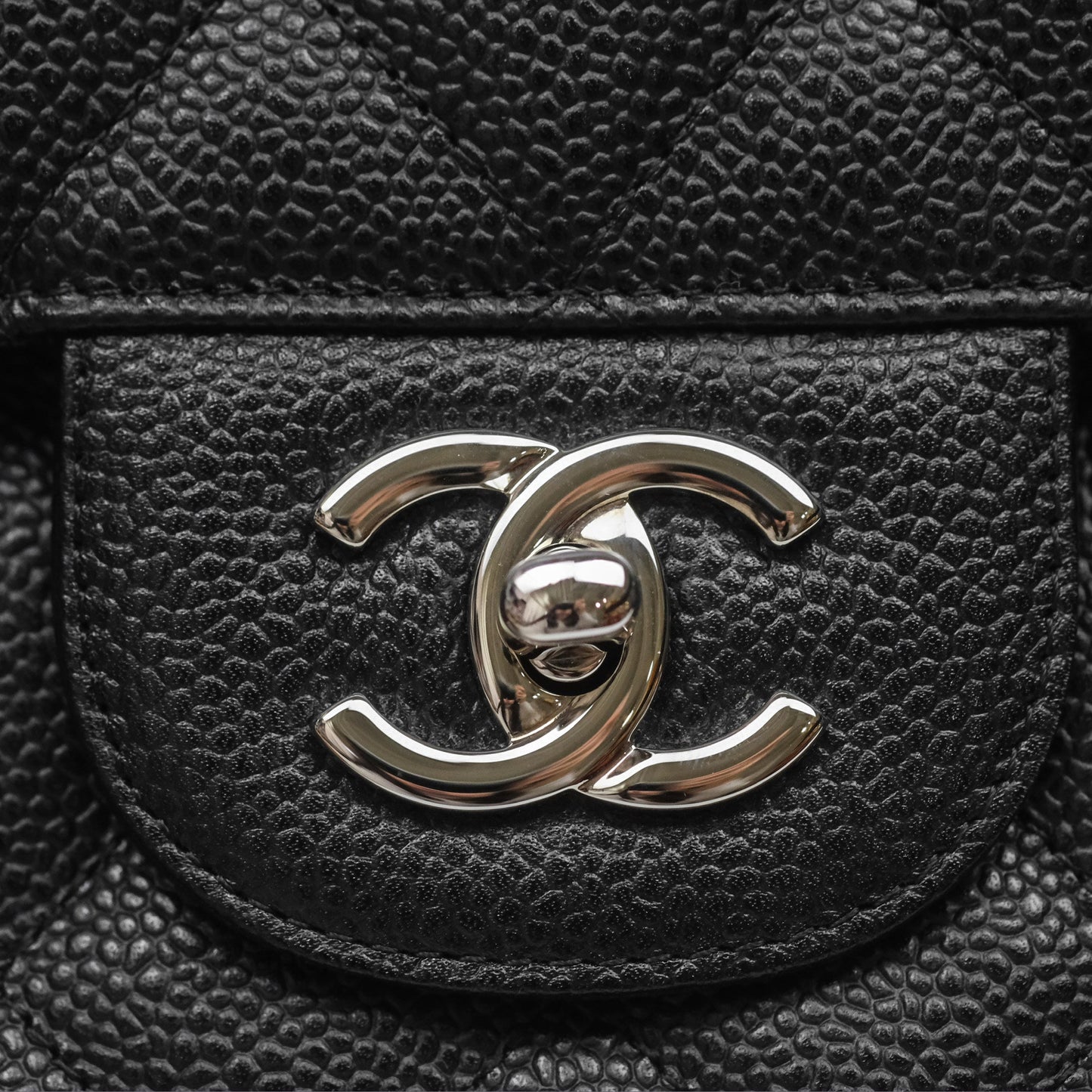 Chanel Jumbo Double Flap Black Caviar Silver Hardware⁣⁣