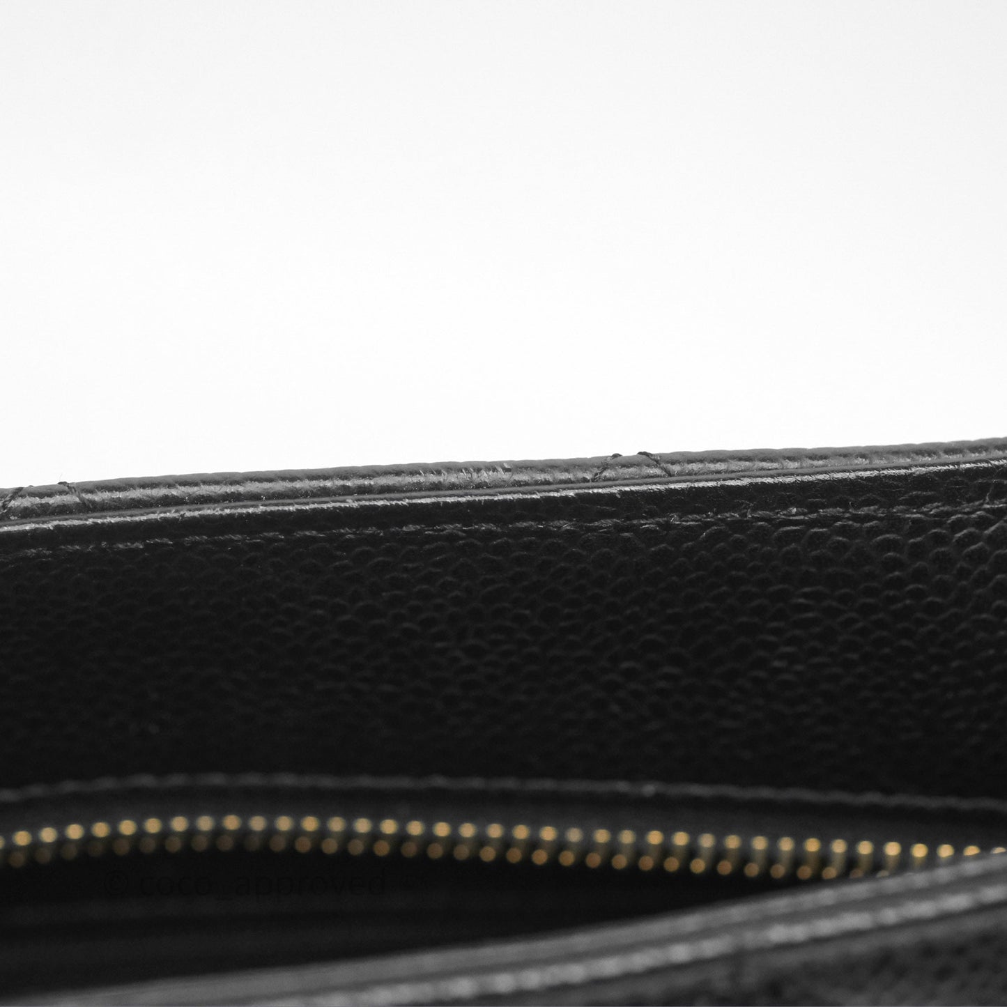 Chanel Vintage Medallion CC Black Caviar Tote Bag Gold Hardware