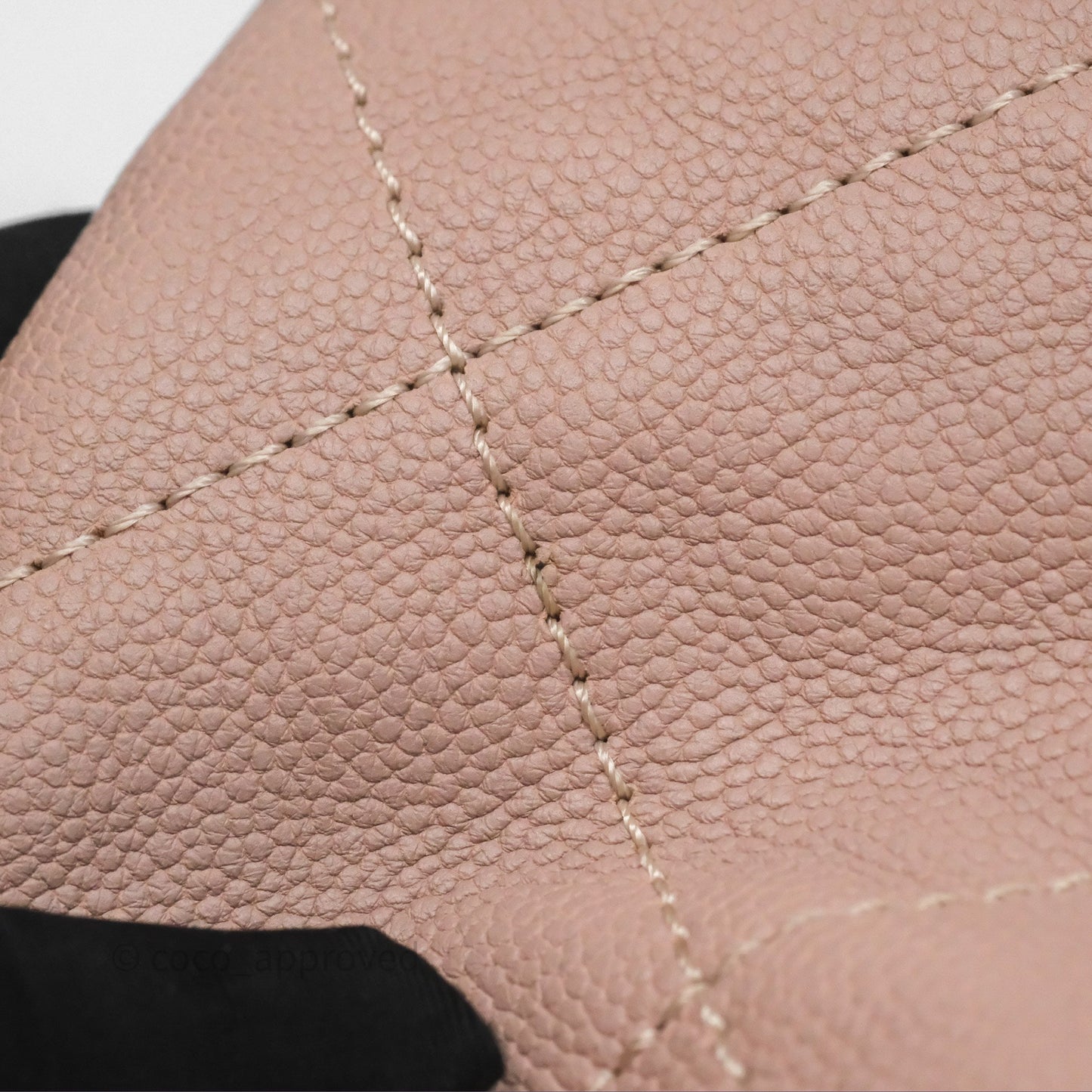 Chanel Quilted Tote Bag Pink Caviar Silver Hardware
