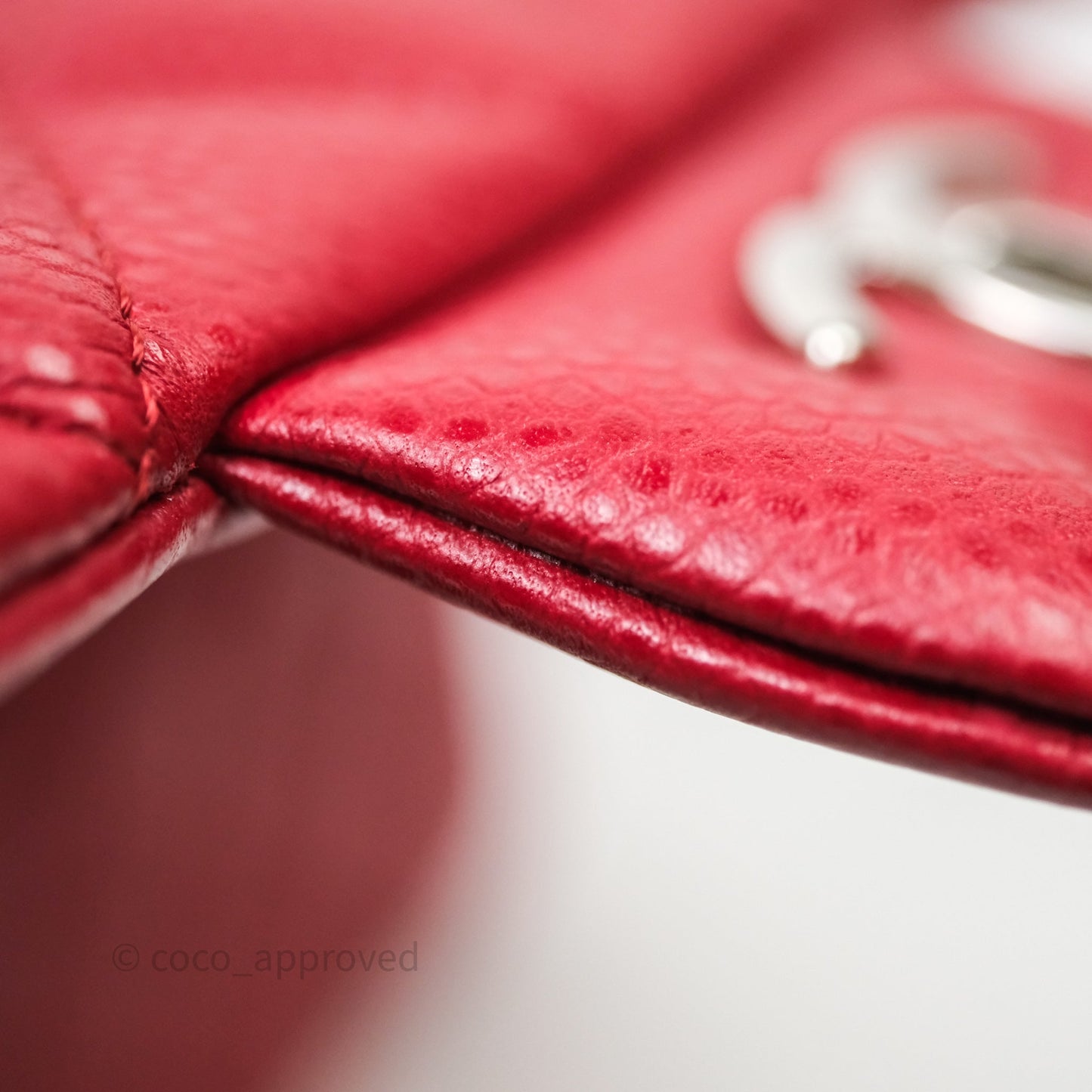 Chanel Jumbo Double Flap Red Caviar Silver Hardware⁣⁣