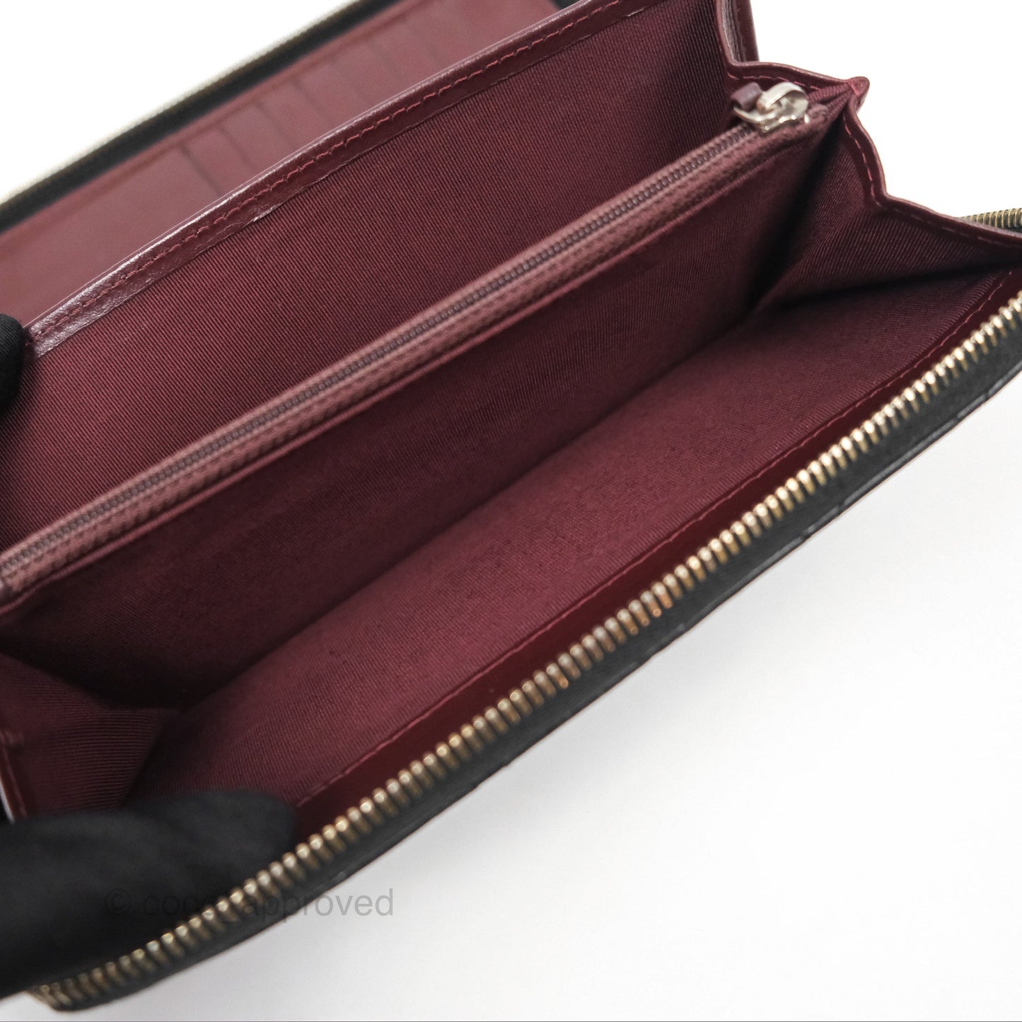 Chanel Zip Around Organiser Wallet Black Lambskin Gold Hardware