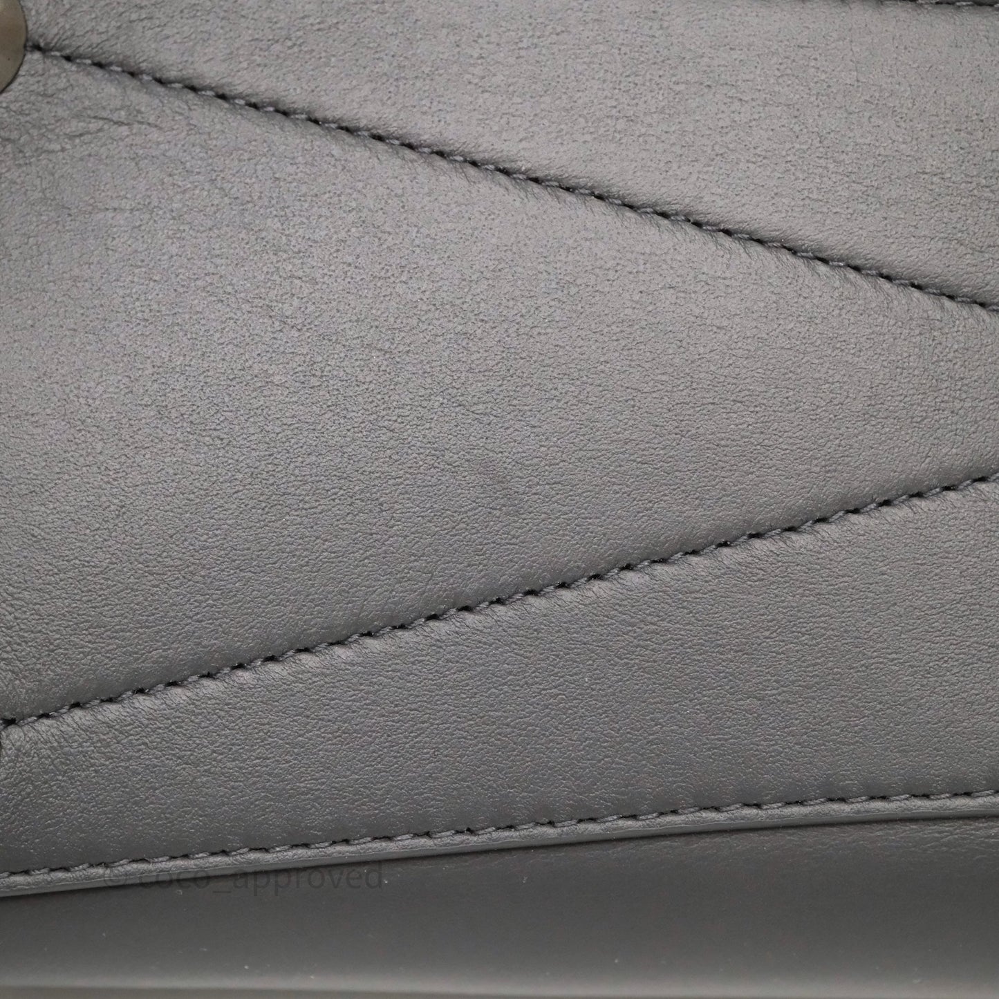 Balenciaga Small Bel Air Carry All Bag Grey Calfskin Silver Hardware