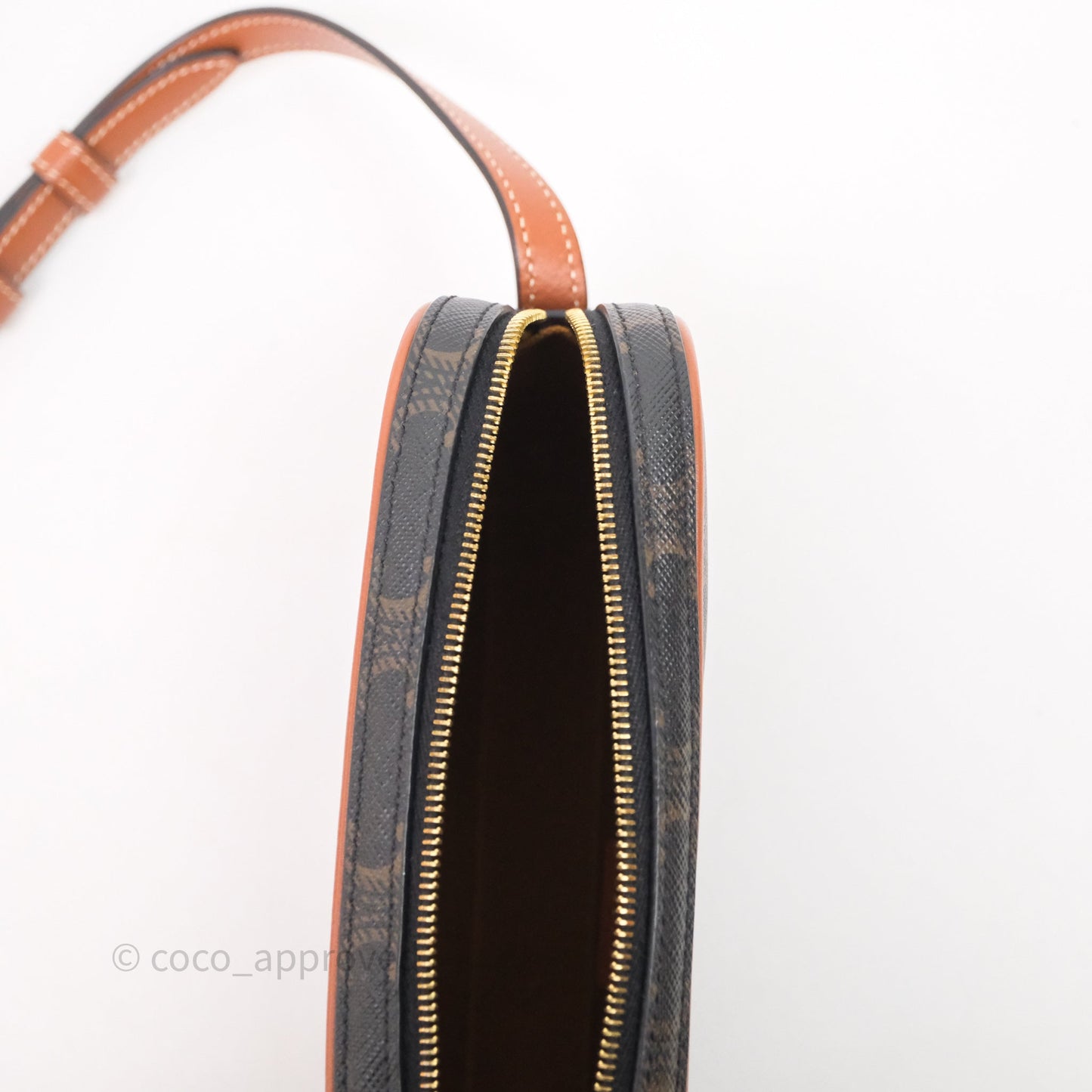 Celine Mini Camera Shoulder Bag Triomphe Canvas Tan