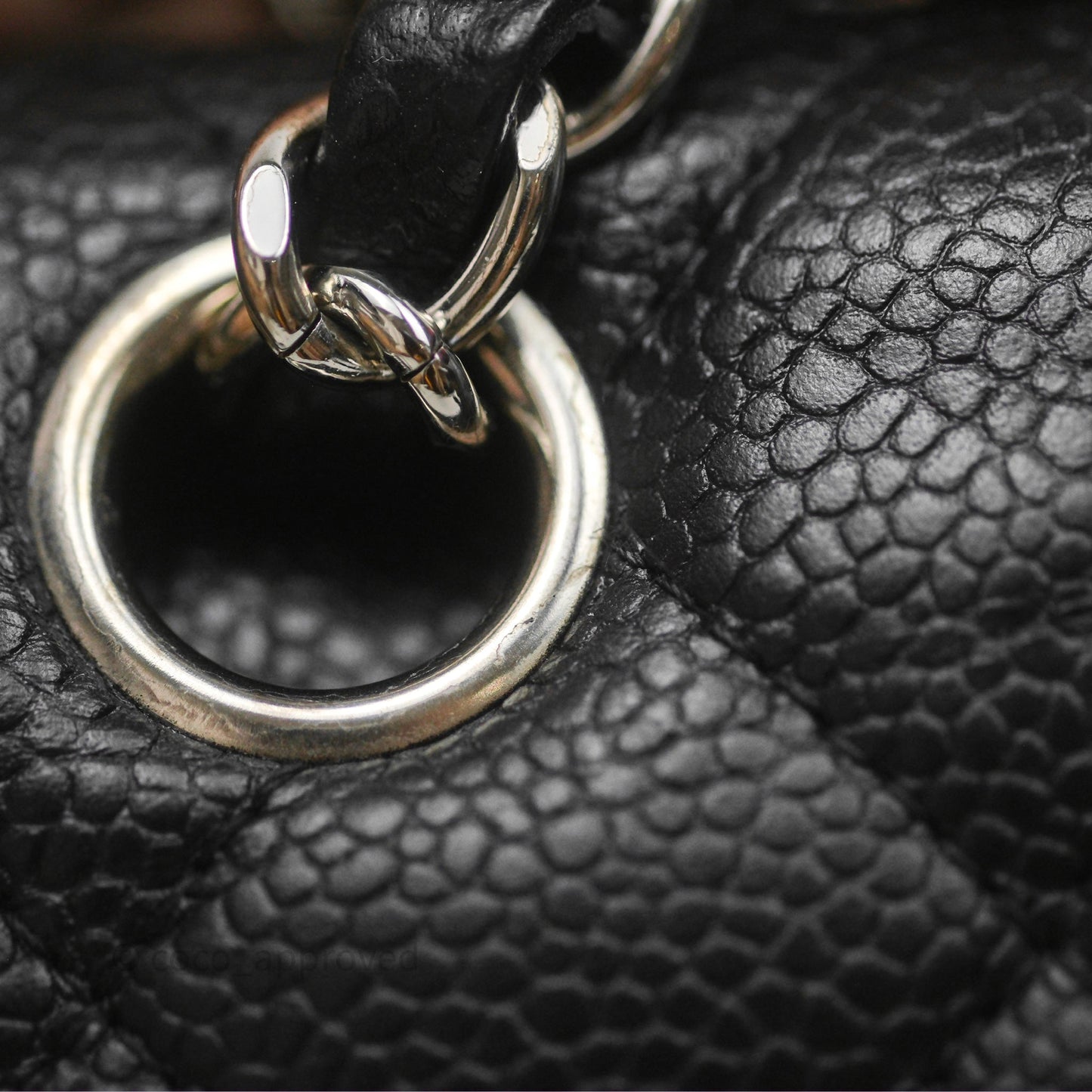 Chanel Classic M/L Medium Flap Quilted Black Caviar Silver Hardware