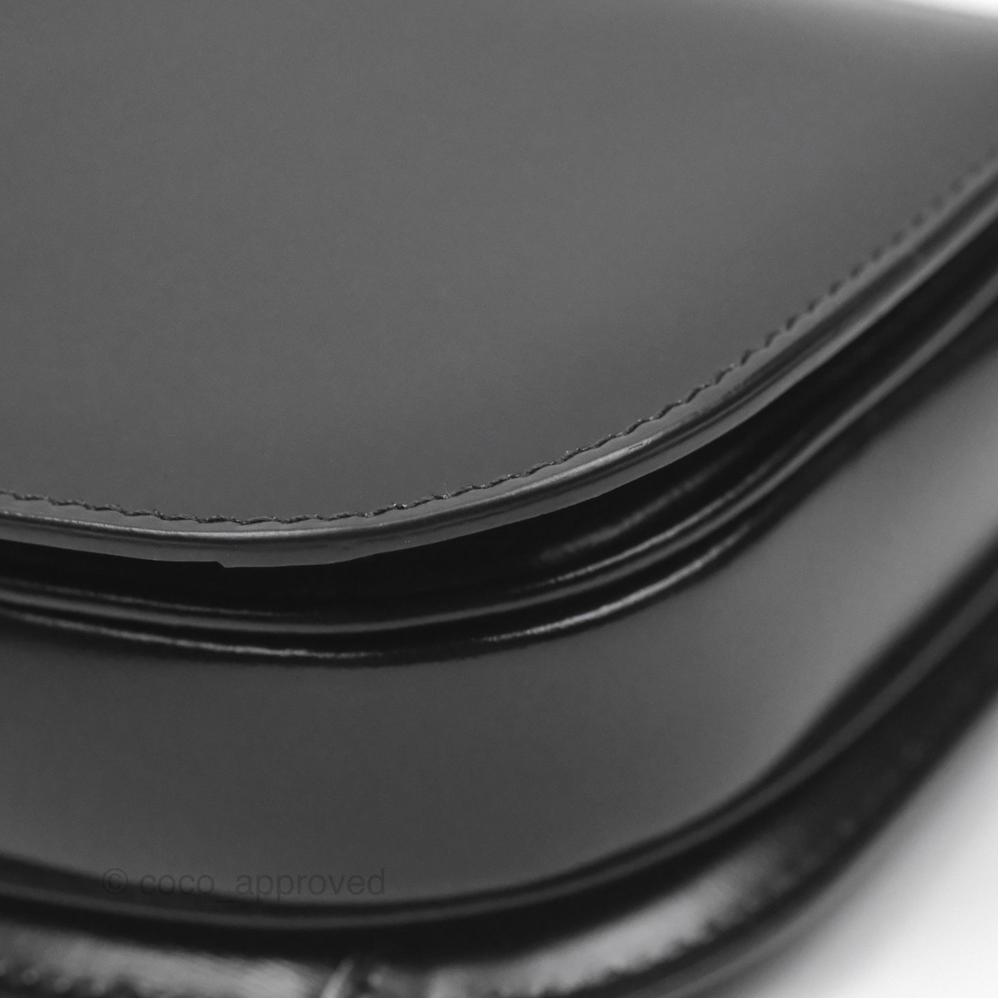 Celine Mini Besace Clea in Shiny Calfskin Black