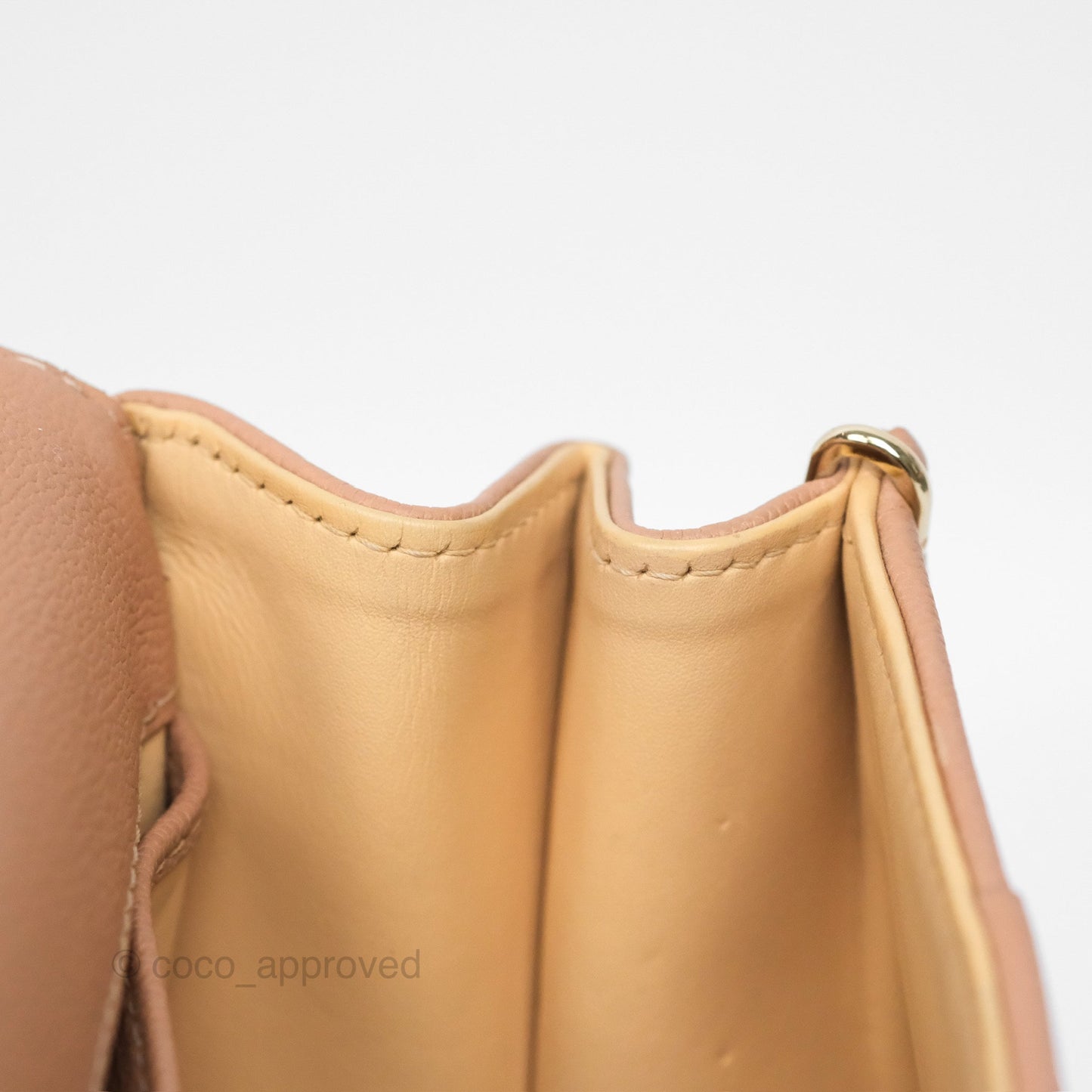Delvaux Mini Brillant Bag Nude Grained Calfskin Gold Hardware