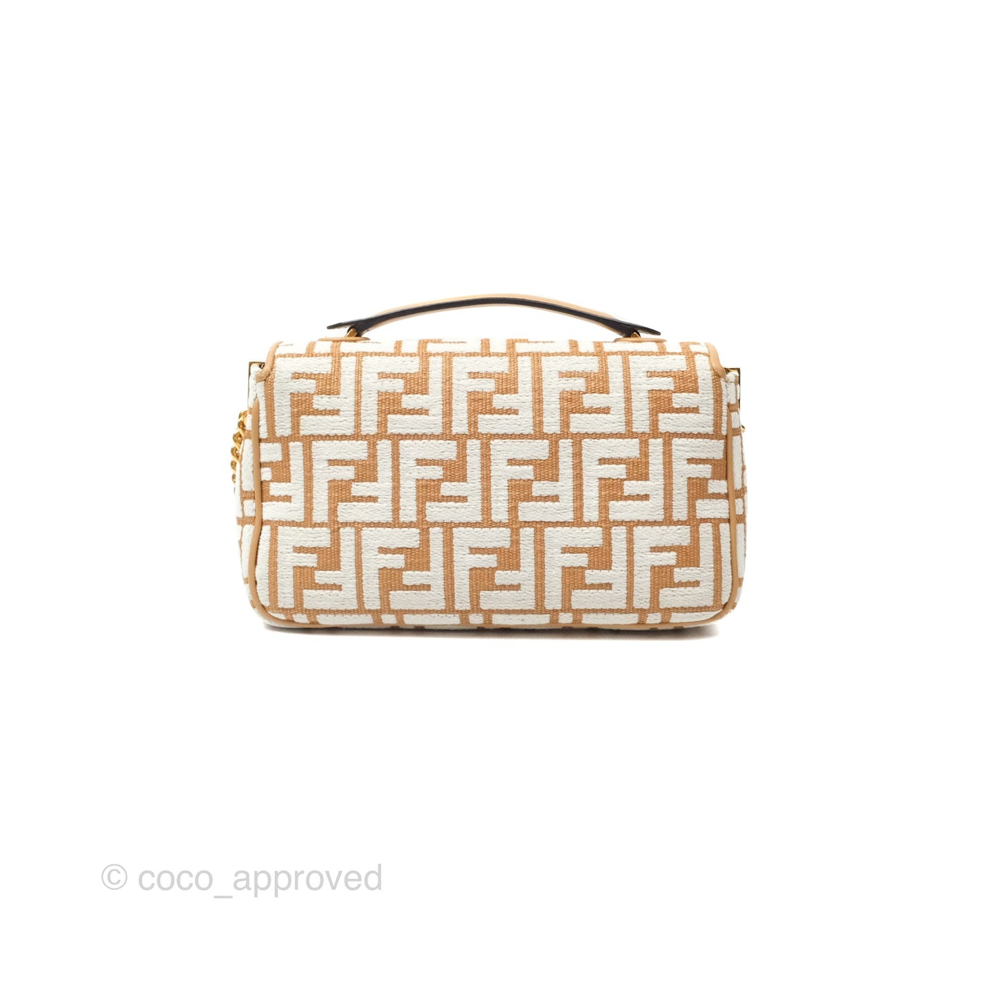 Fendi Baguette Chain Midi Bag Raffia
