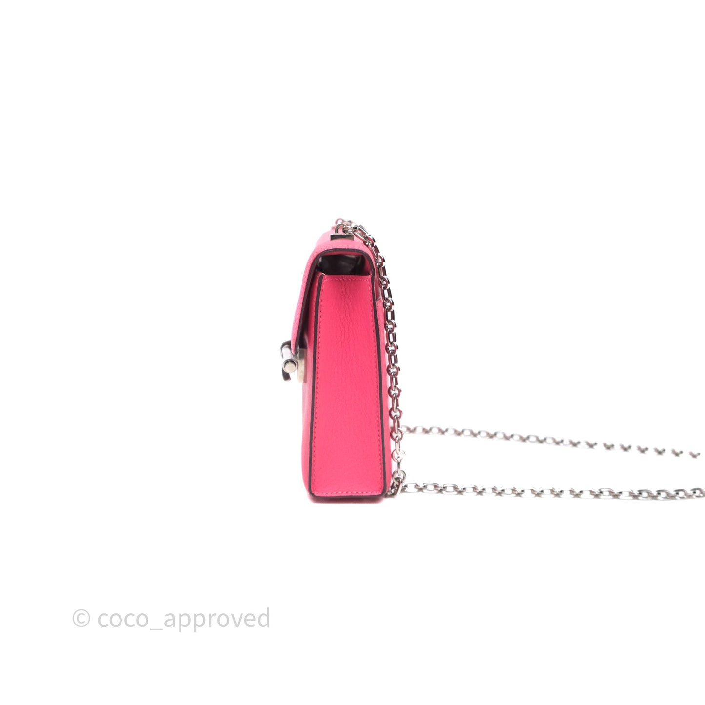 Hermès Mini Verrou Chaine Bag Rose Lipstick U5 Chevre Mysore Palladium Hardware