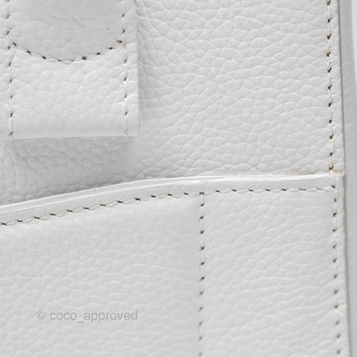 Chanel Mini Neo Executive Shopper Tote White Grained Calfskin Silver Hardware
