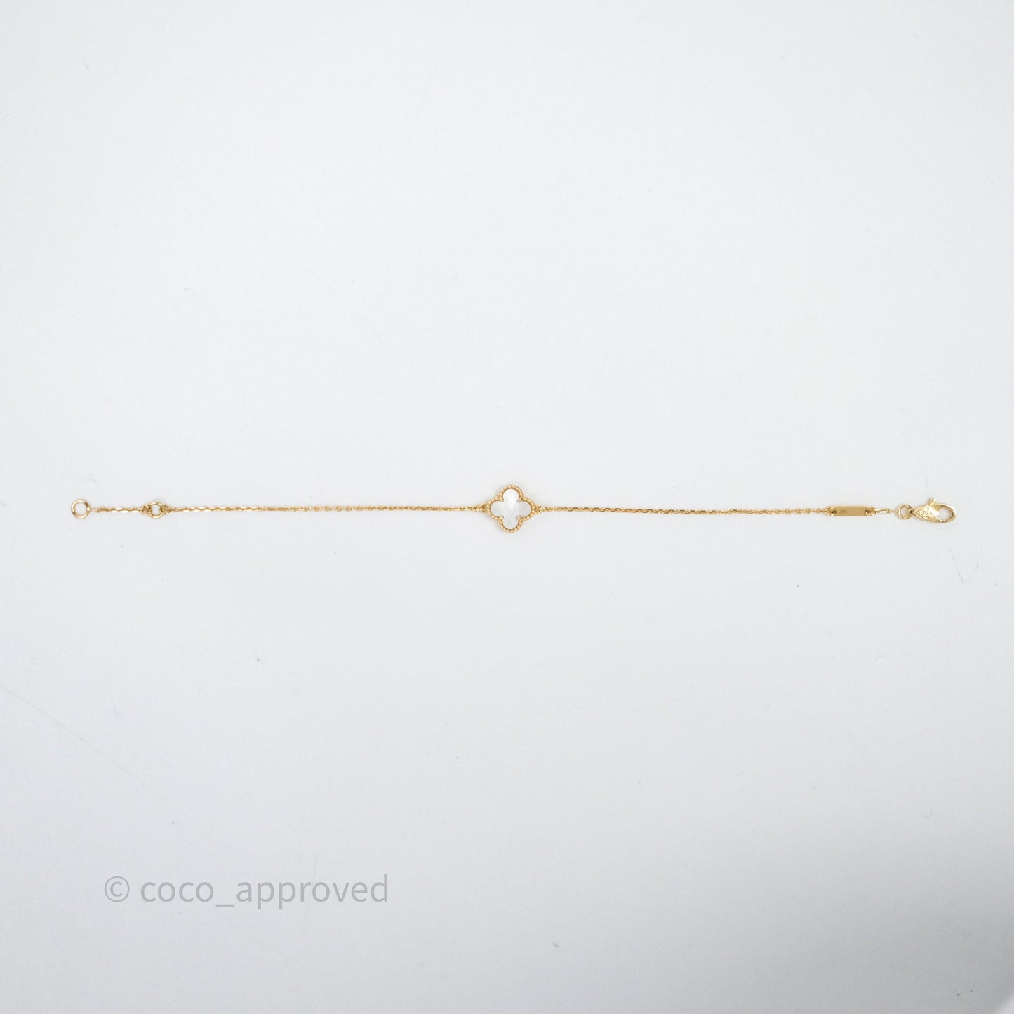 Van Cleef & Arpels Sweet Alhambra Pendant Bracelet White Mother-of-pearl Gold