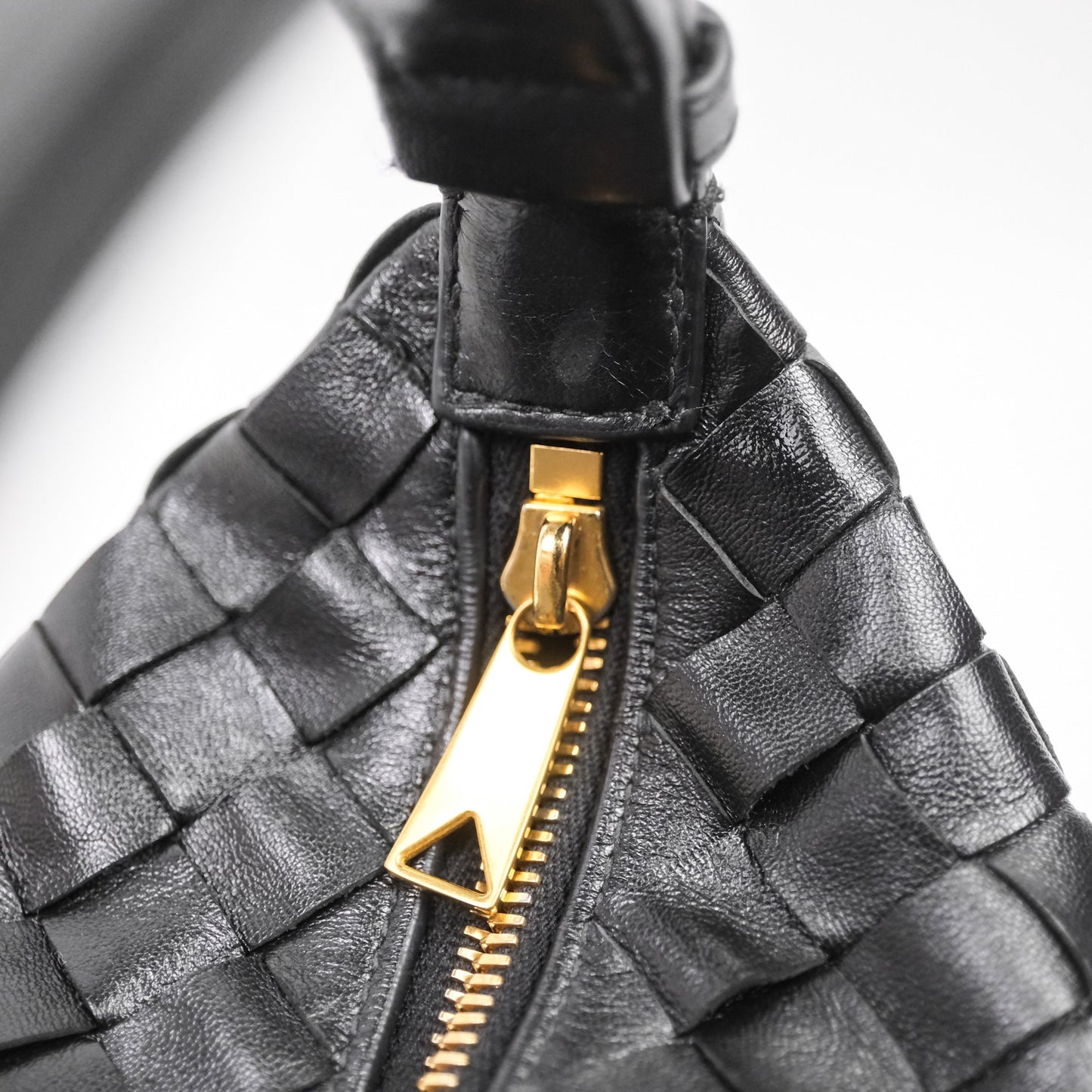 Bottega Veneta Mini Wallace Intrecciato Black Gold Hardware