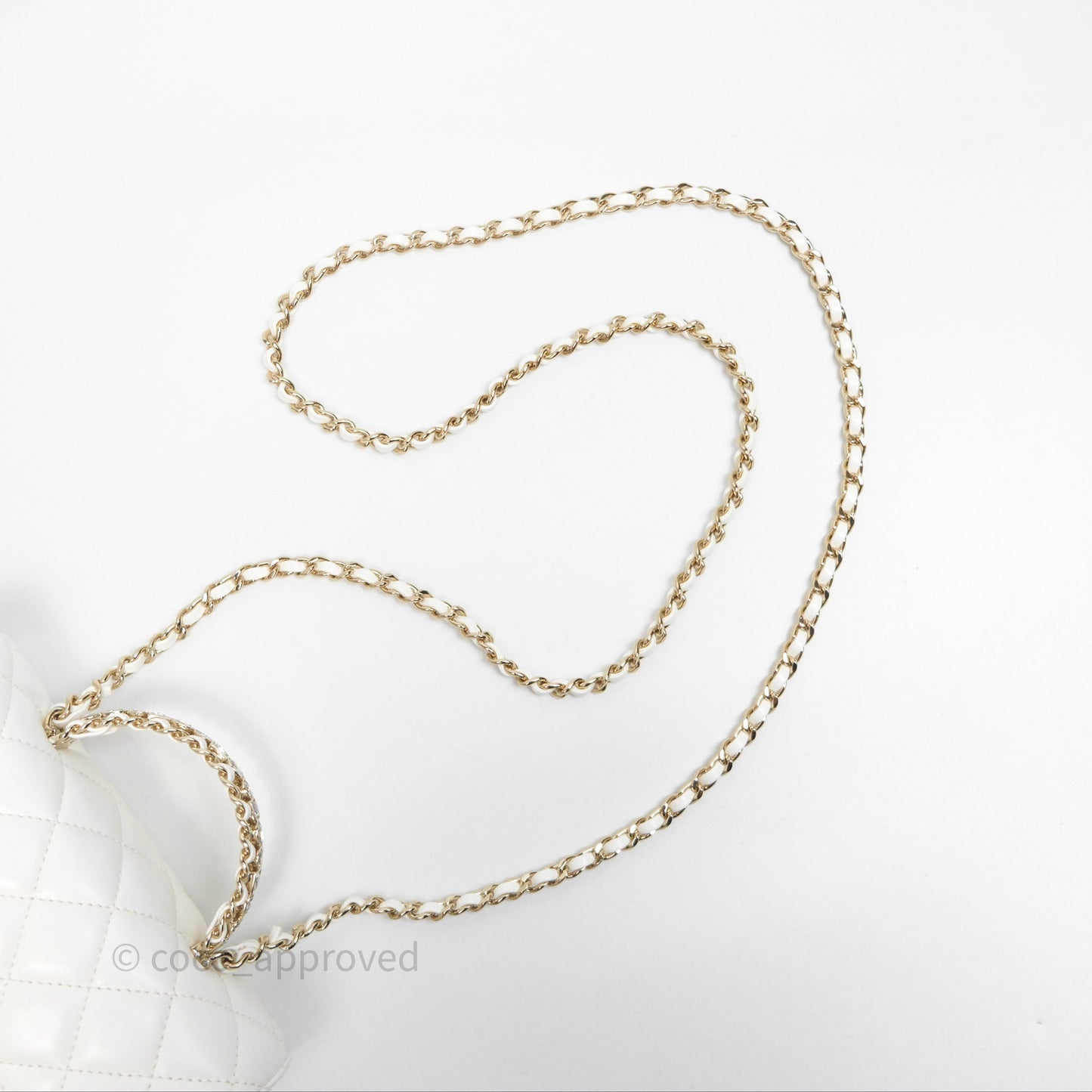 Chanel Crystals Top Handle Mini Rectangular Flap Bag White Lambskin Gold Hardware