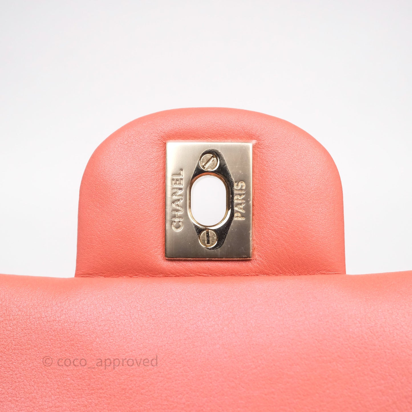 Chanel Mini Square Flap Quilted Pink Lambskin Gold Hardware