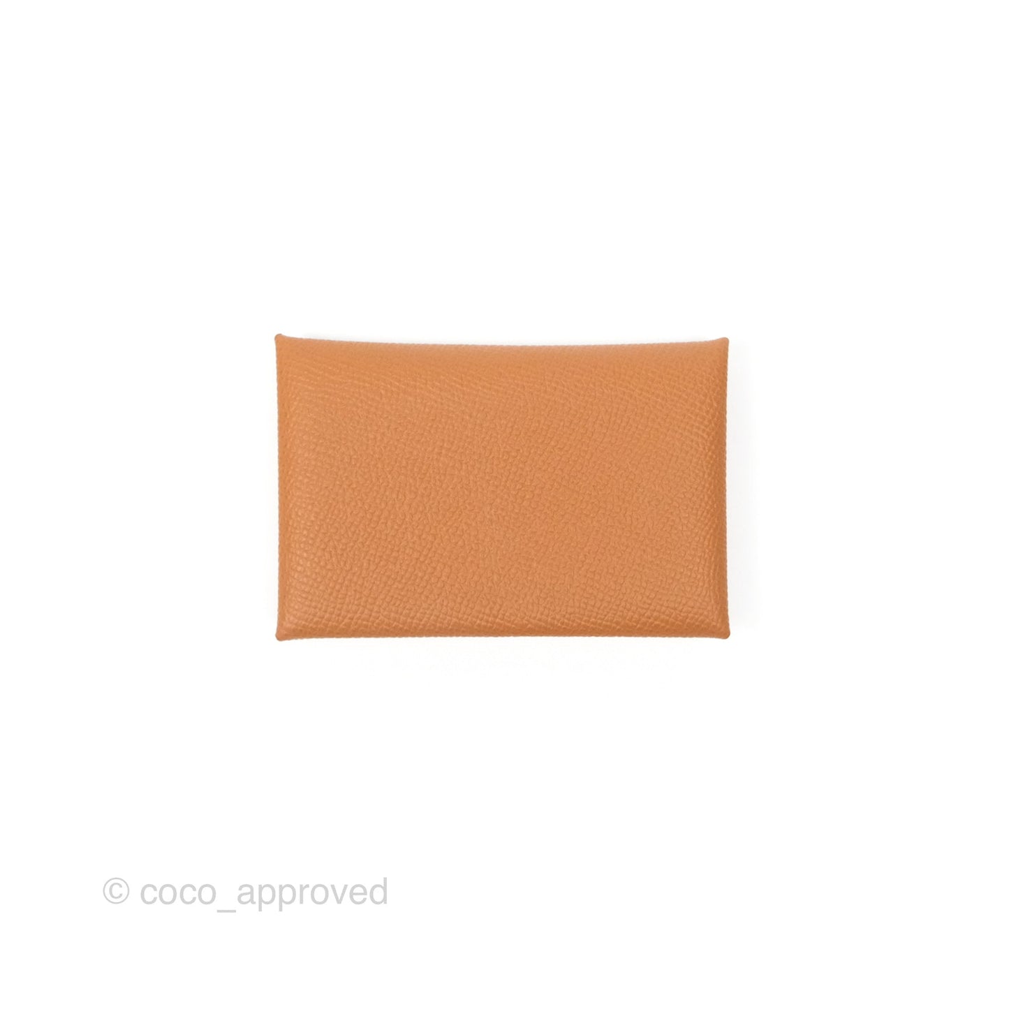 Hermès Calvi Card Holder Gold Epsom