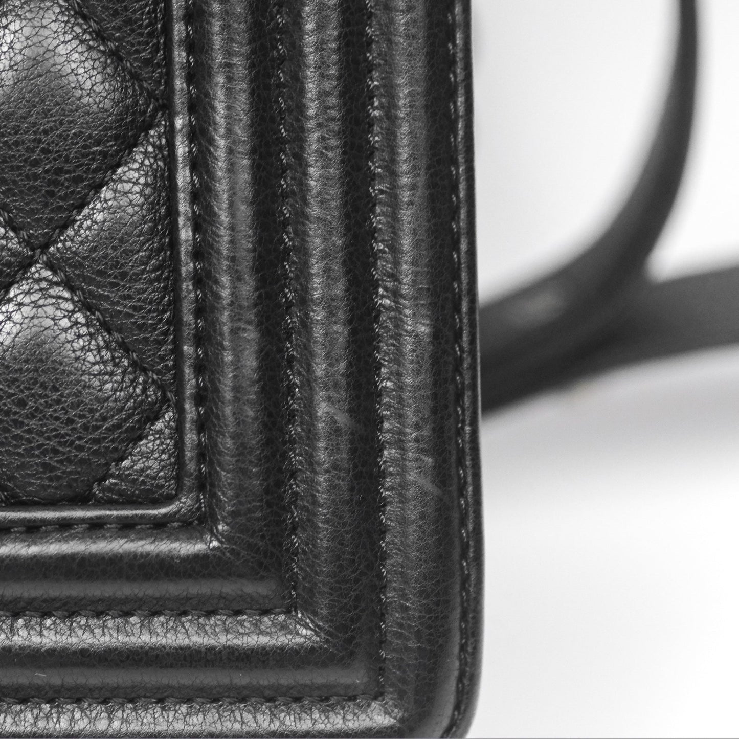 Chanel Medium Boy Quilted Black Calfskin Ruthenium Hardware