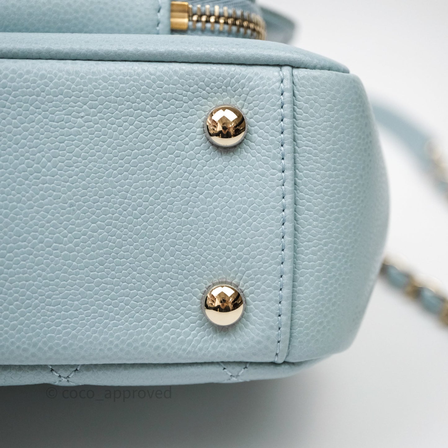 Chanel Quilted Medium Business Affinity Flap Blue Caviar Gold Hardware