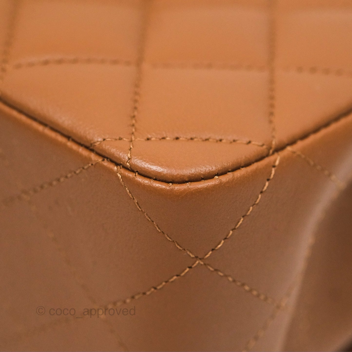 Chanel Classic M/L Medium Flap Quilted Brown Lambskin Gold Hardware