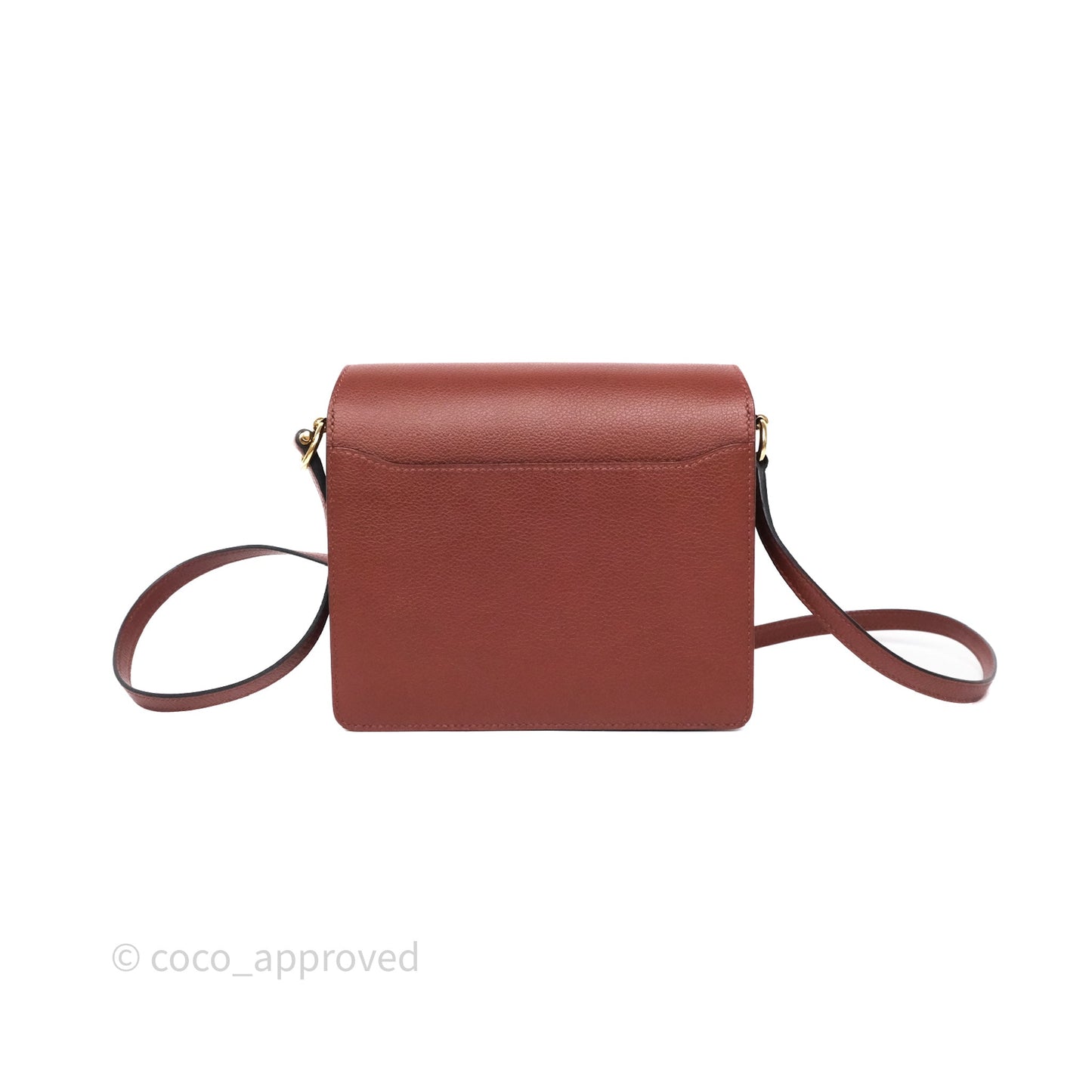 Hermès Mini Roulis Rouge H 55 Evercolor Gold Hardware