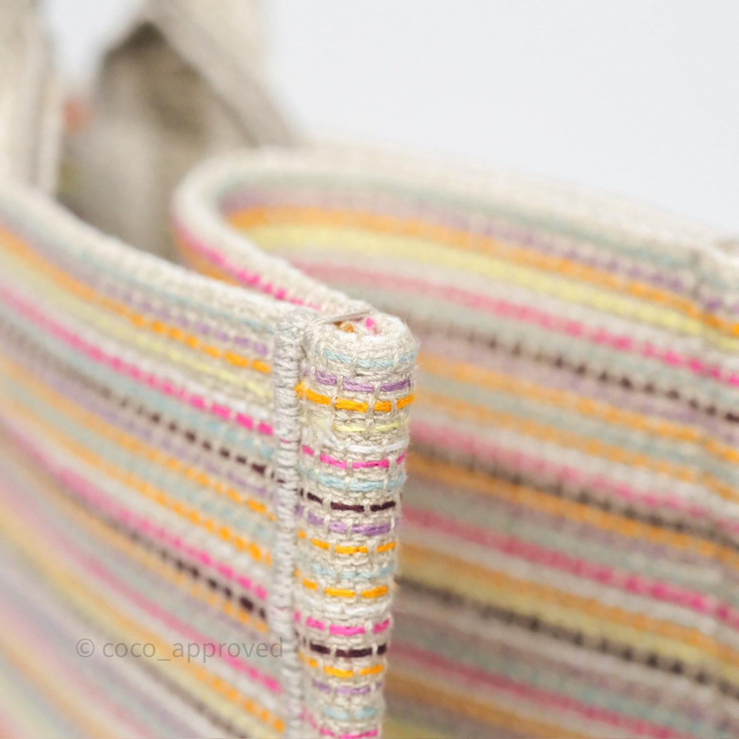 Christian Dior Medium Rainbow Book Tote Canvas