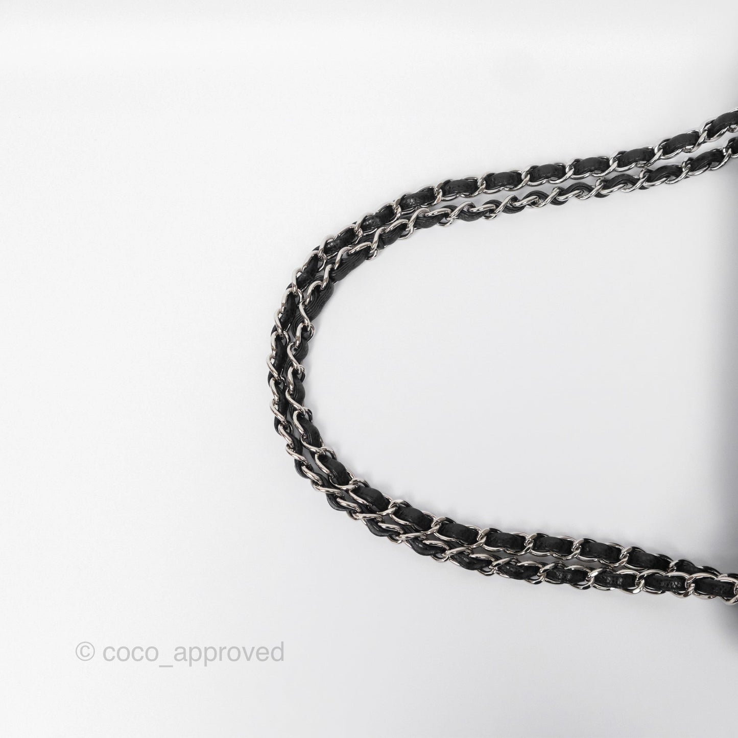 Chanel Maxi Single Flap Quilted Black Caviar Silver Hardware