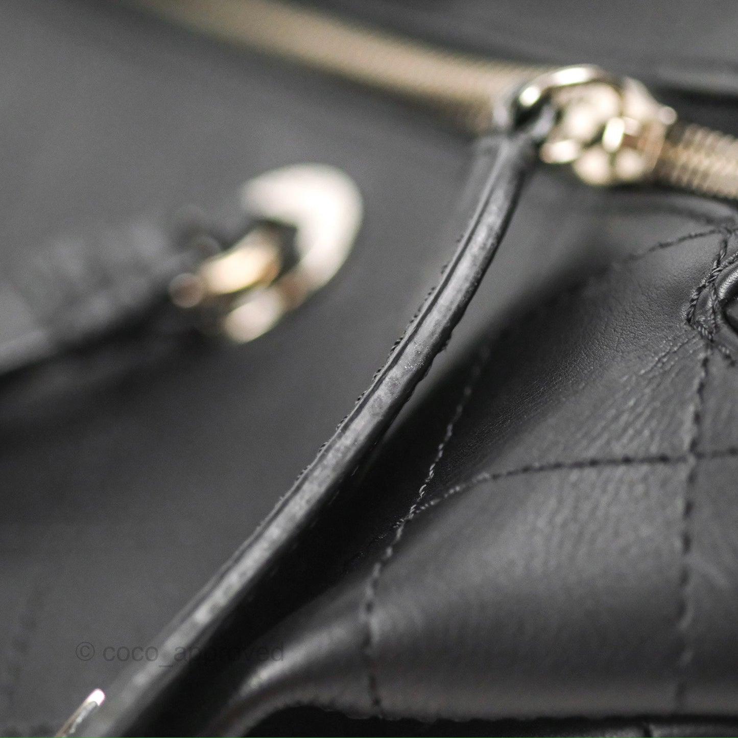 Chanel Flat Quilted Boston Bag Black Calfskin Silver Hardware