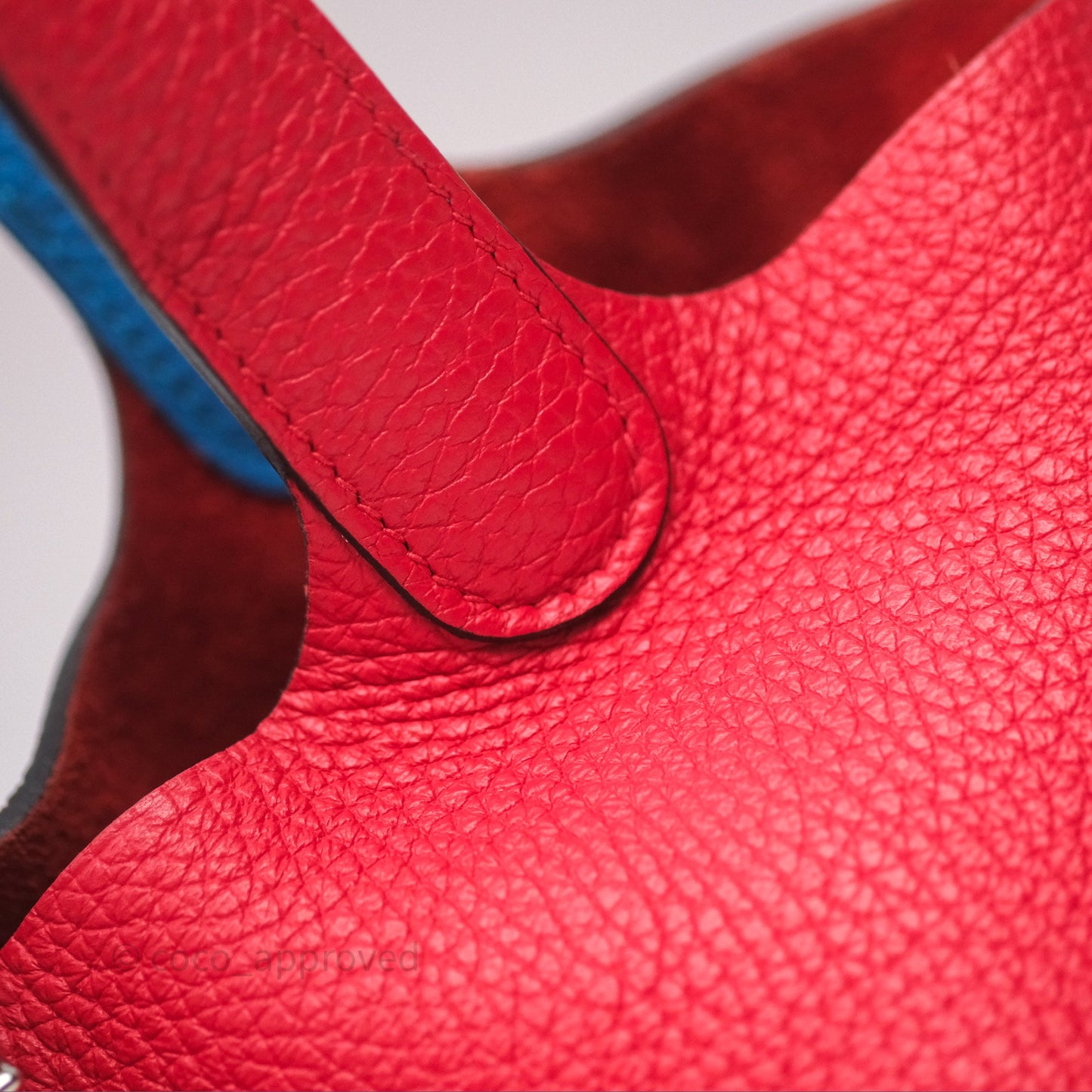 Hermès Picotin 18 Rouge de Coeur S3/ Rose Extrême I6/ Bleu Zanzibar B3 Clemence Palladium Hardware