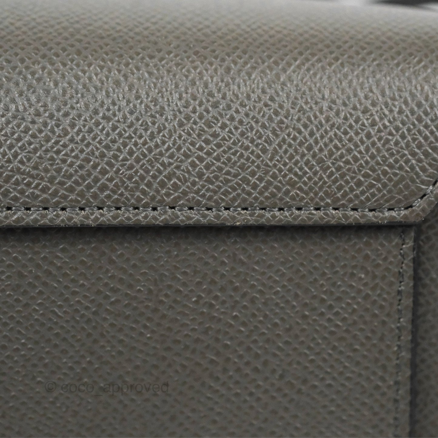 Celine Micro Belt Bag Grey Grained Calfskin Gold Hardware
