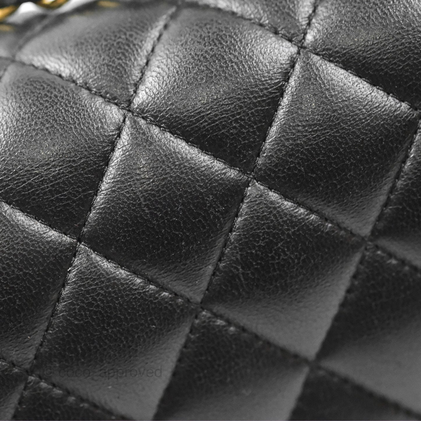 Chanel Classic M/L Medium Flap Quilted Black Lambskin Gold Hardware
