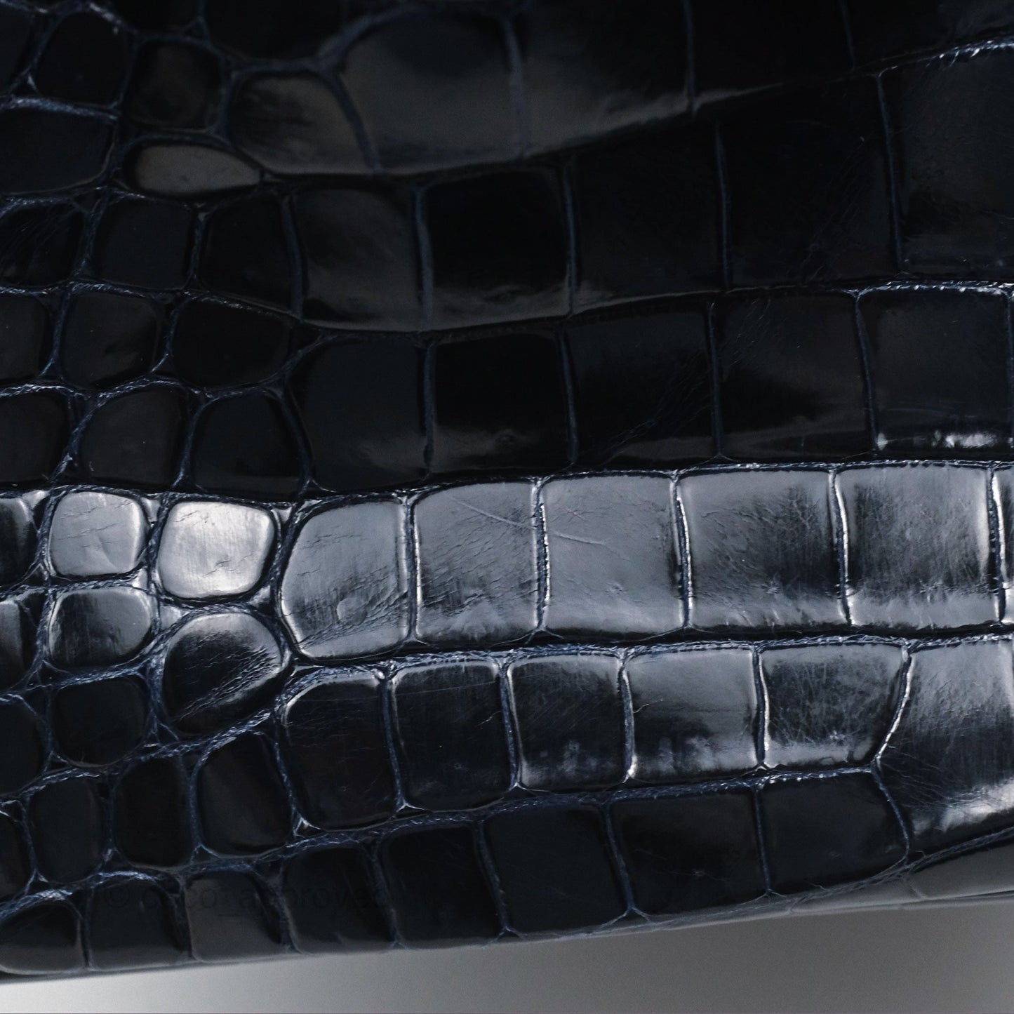 Hermès Birkin 35 Porosus Marine 78 Palladium Hardware