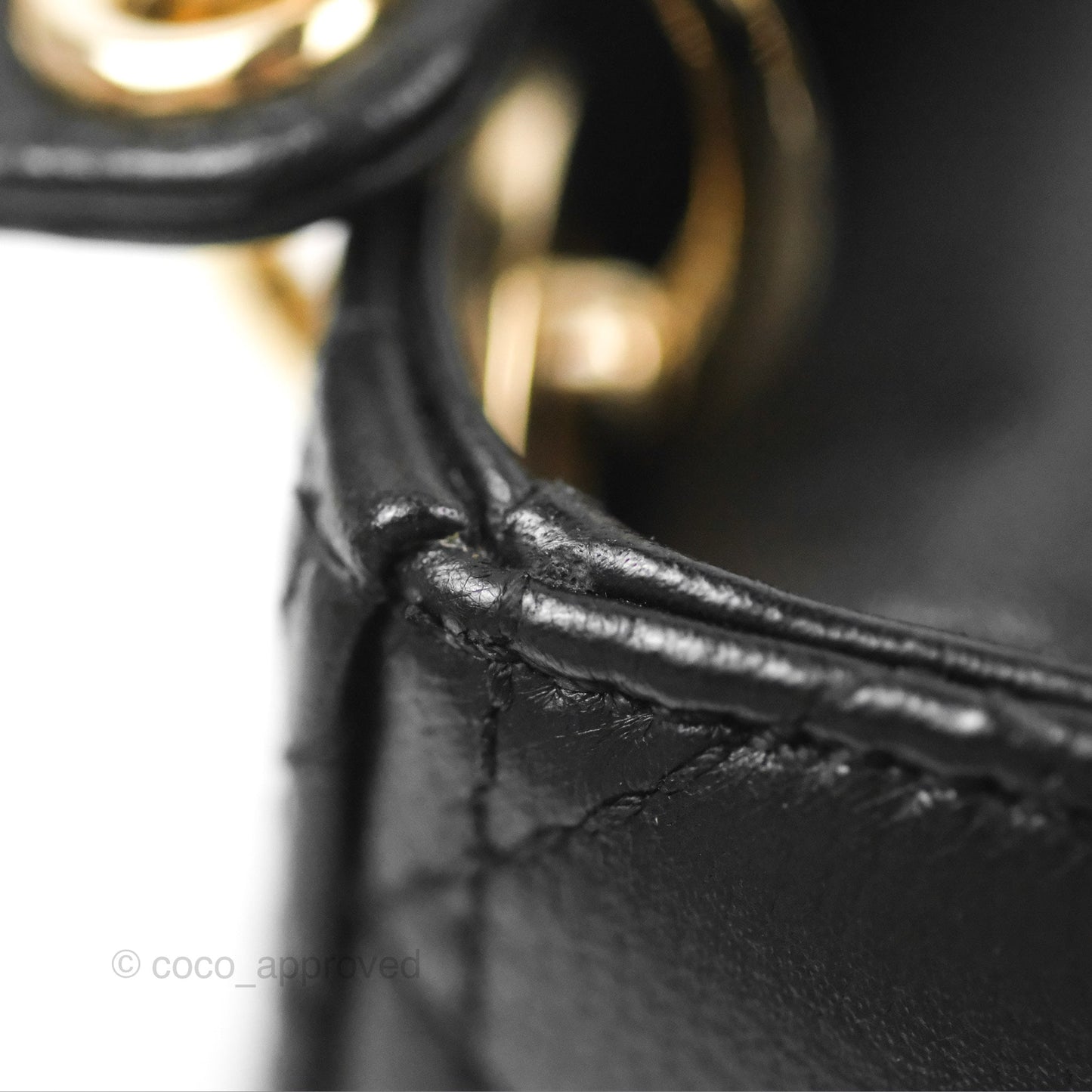 Christian Dior Micro Lady Dior Cannage Black Lambskin Gold Hardware