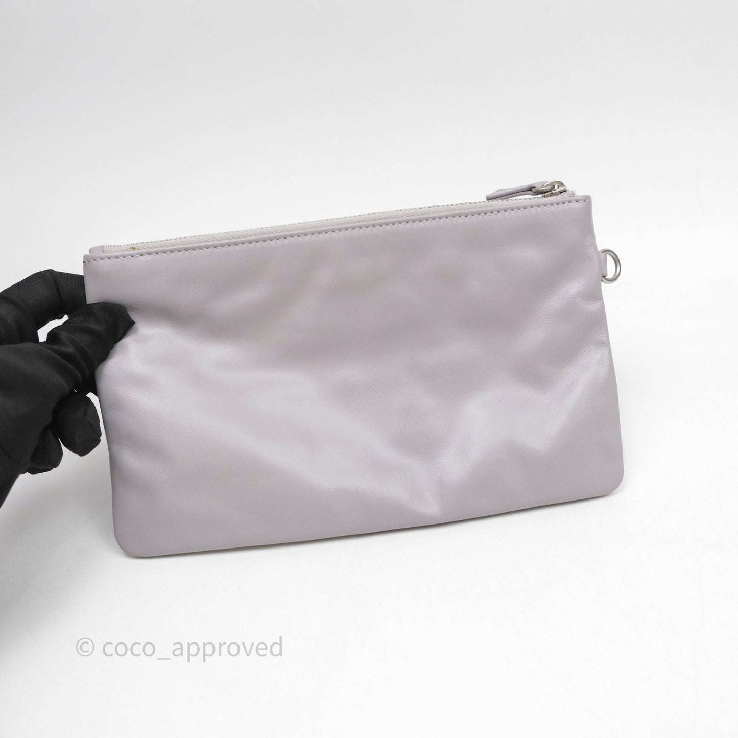 Chanel 22 Small Grey Aged Calfskin Matte Silver Hardware