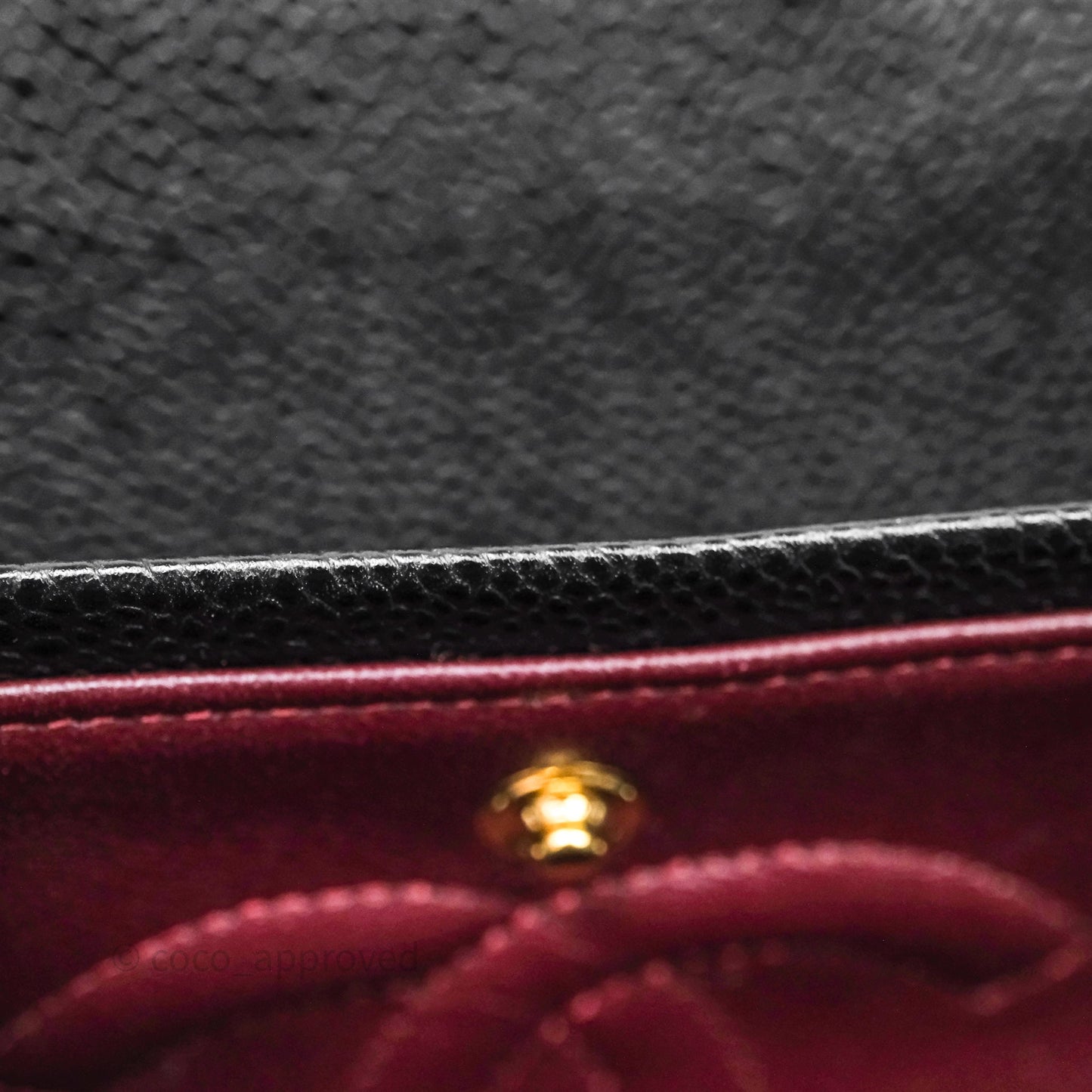Chanel Classic M/L Medium Flap Quilted Black Caviar Gold Hardware
