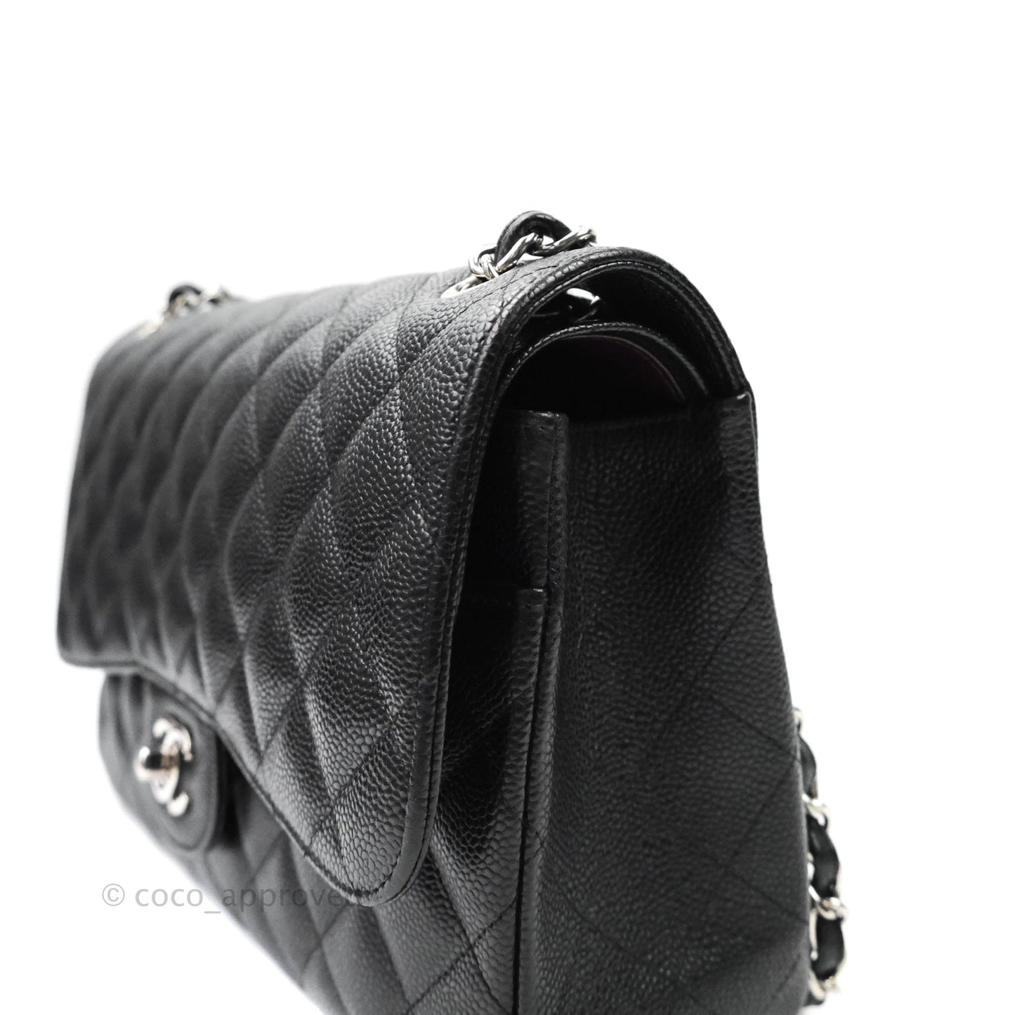 Chanel Jumbo Double Flap Black Caviar Silver Hardware⁣⁣
