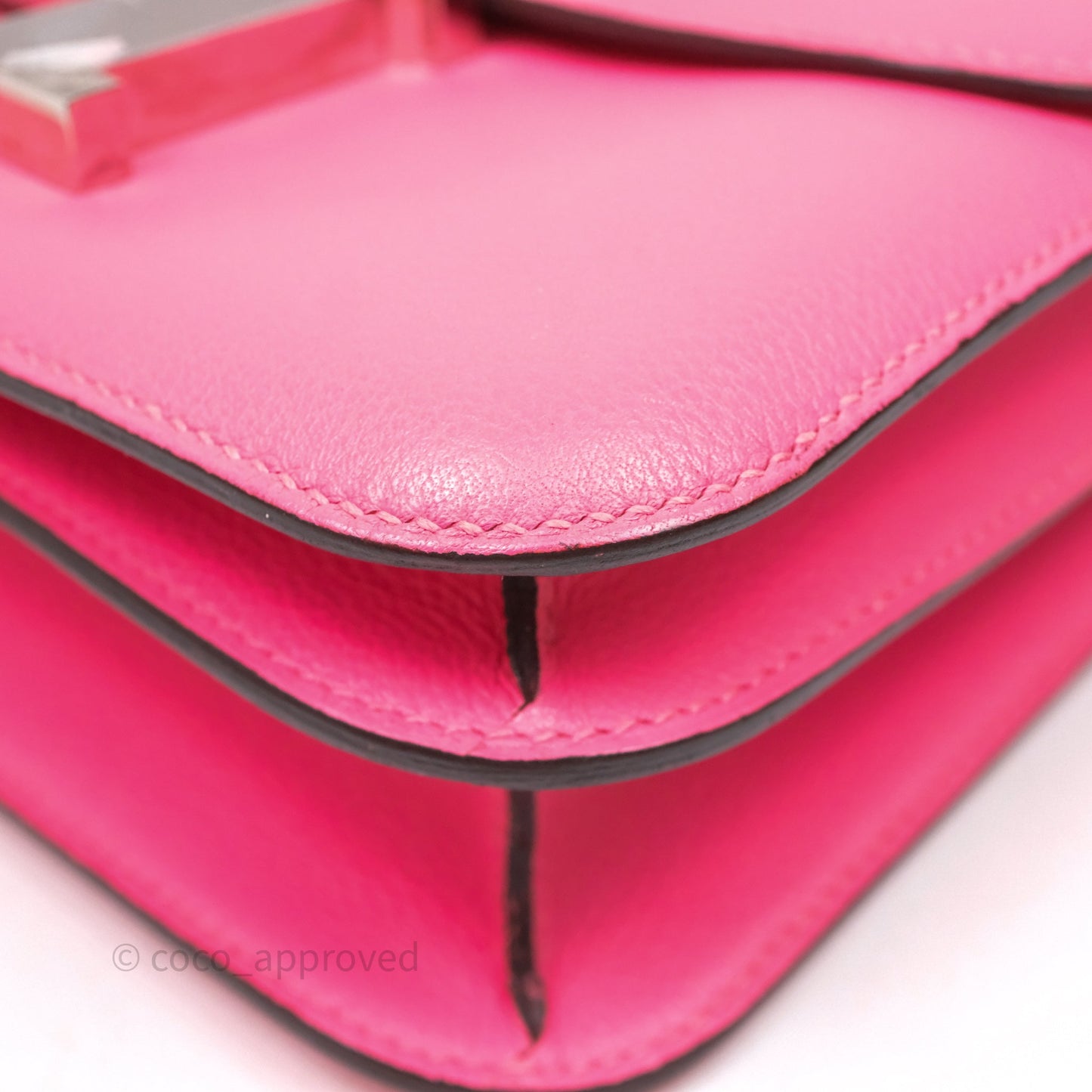 Hermès Constance 24 Rose Azalee 8W Epsom Palladium Hardware