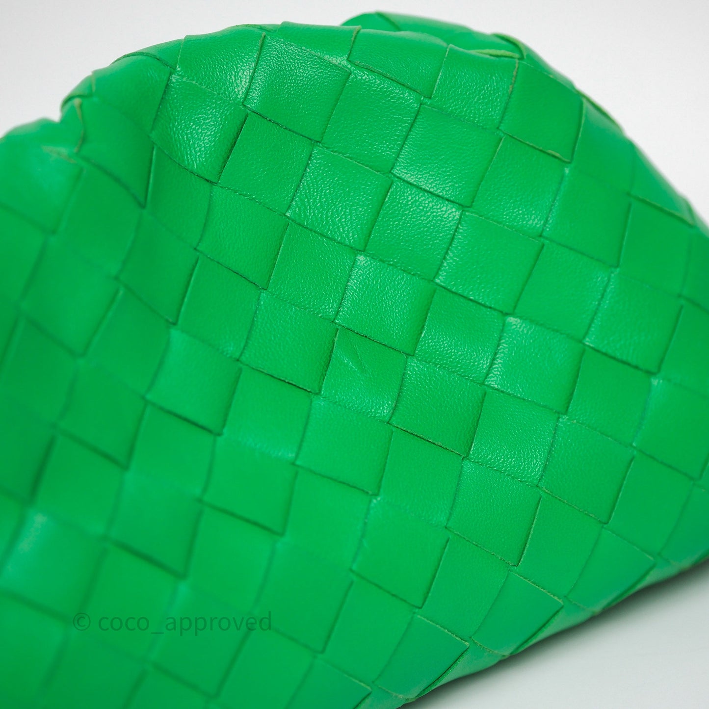 Bottega Veneta Mini Pouch Green Intrecciato Lambskin