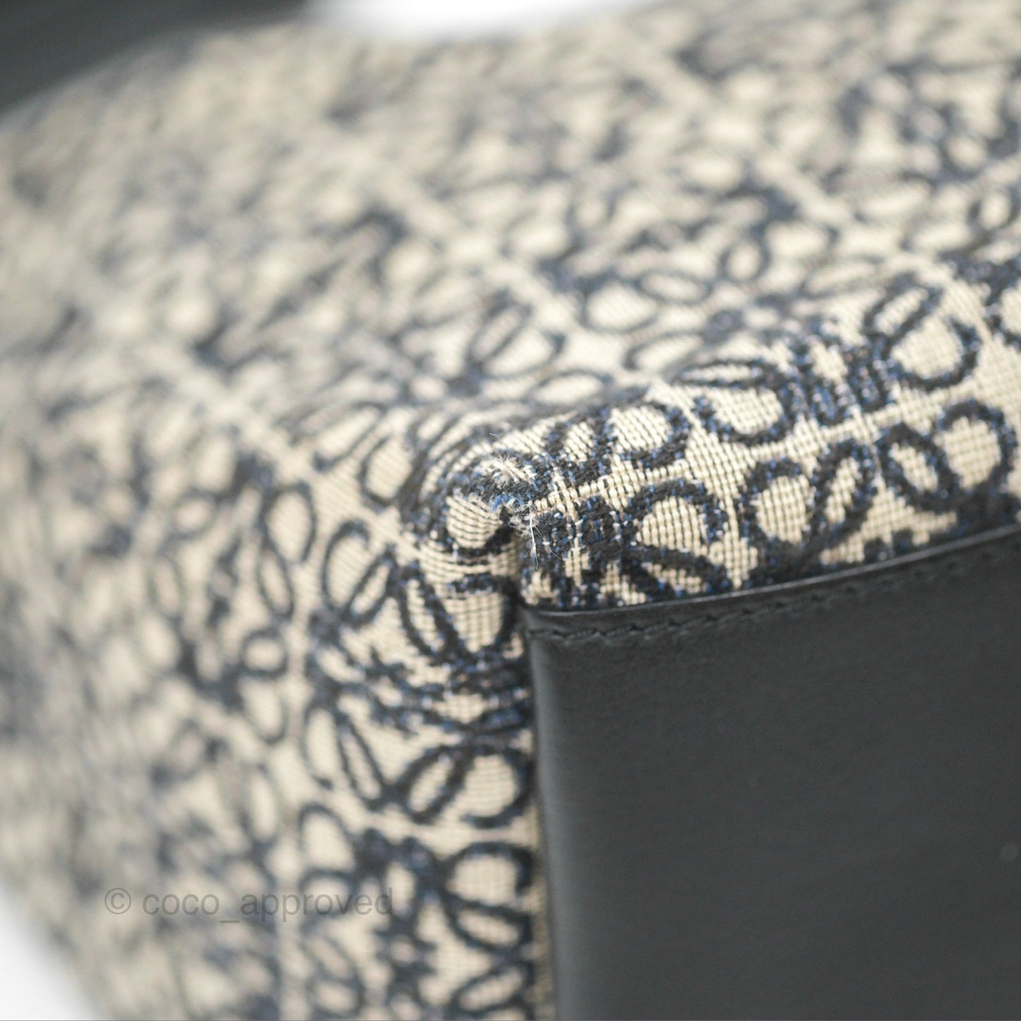 Loewe Small Cubi bag in Anagram Jacquard & Calfskin Navy/Black