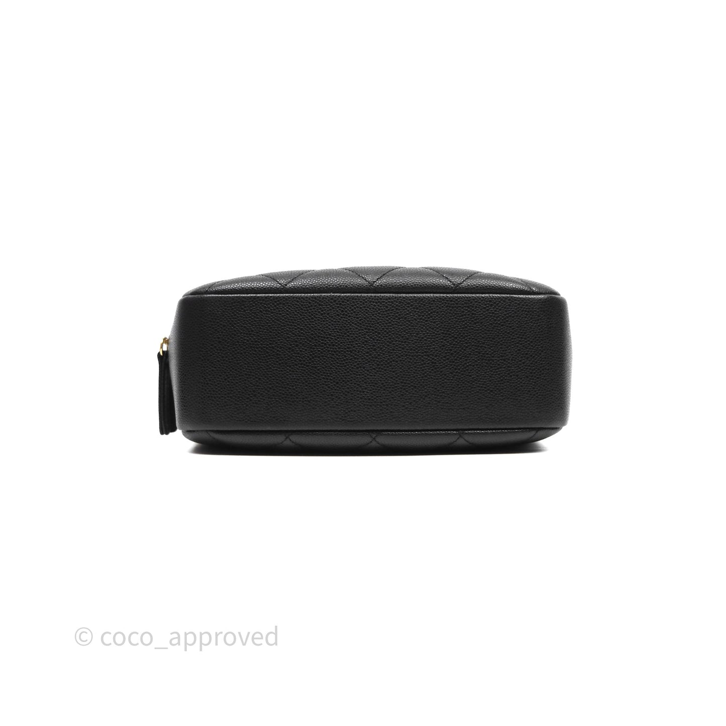 Chanel CC Top Handle Vanity Case Black Caviar Gold Hardware 23P