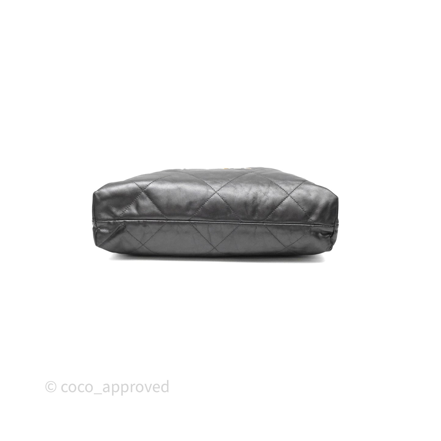 Chanel 22 Bag Medium Dark Grey Calfskin Gold Hardware