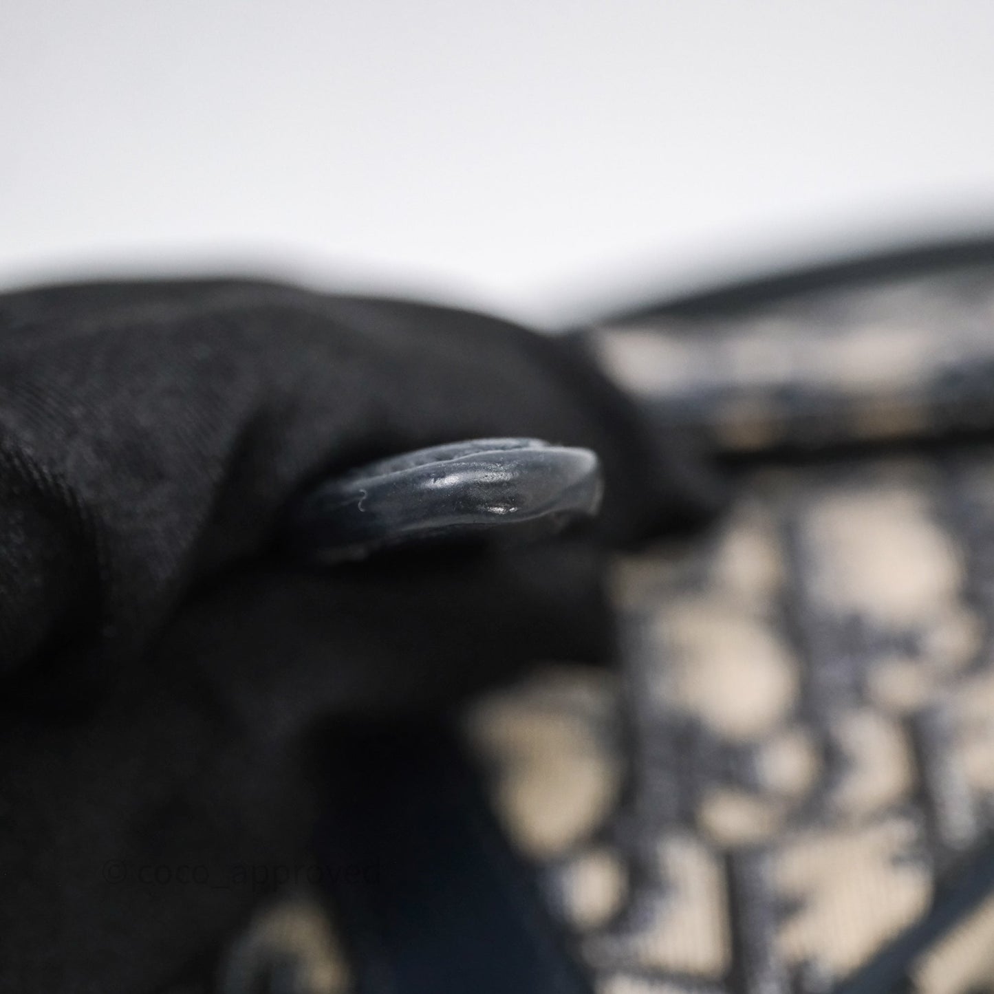 Christian Dior Saddle Bag Navy Dior Oblique Embroidery Gold Hardware