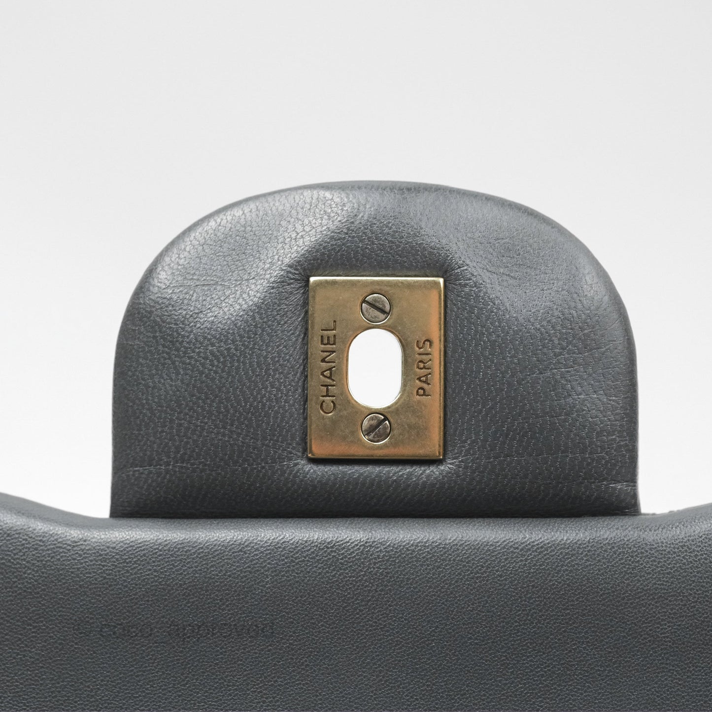 Chanel Jumbo Double Flap Dark Grey Lambskin Brushed Gold Hardware⁣⁣