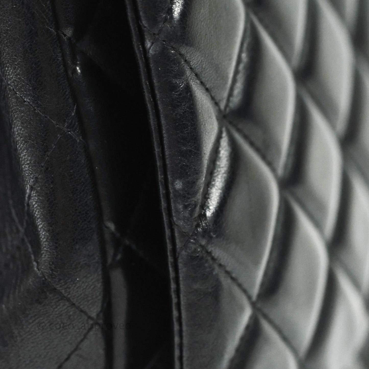Chanel Single Flap Maxi Lambskin Black Gold Hardware