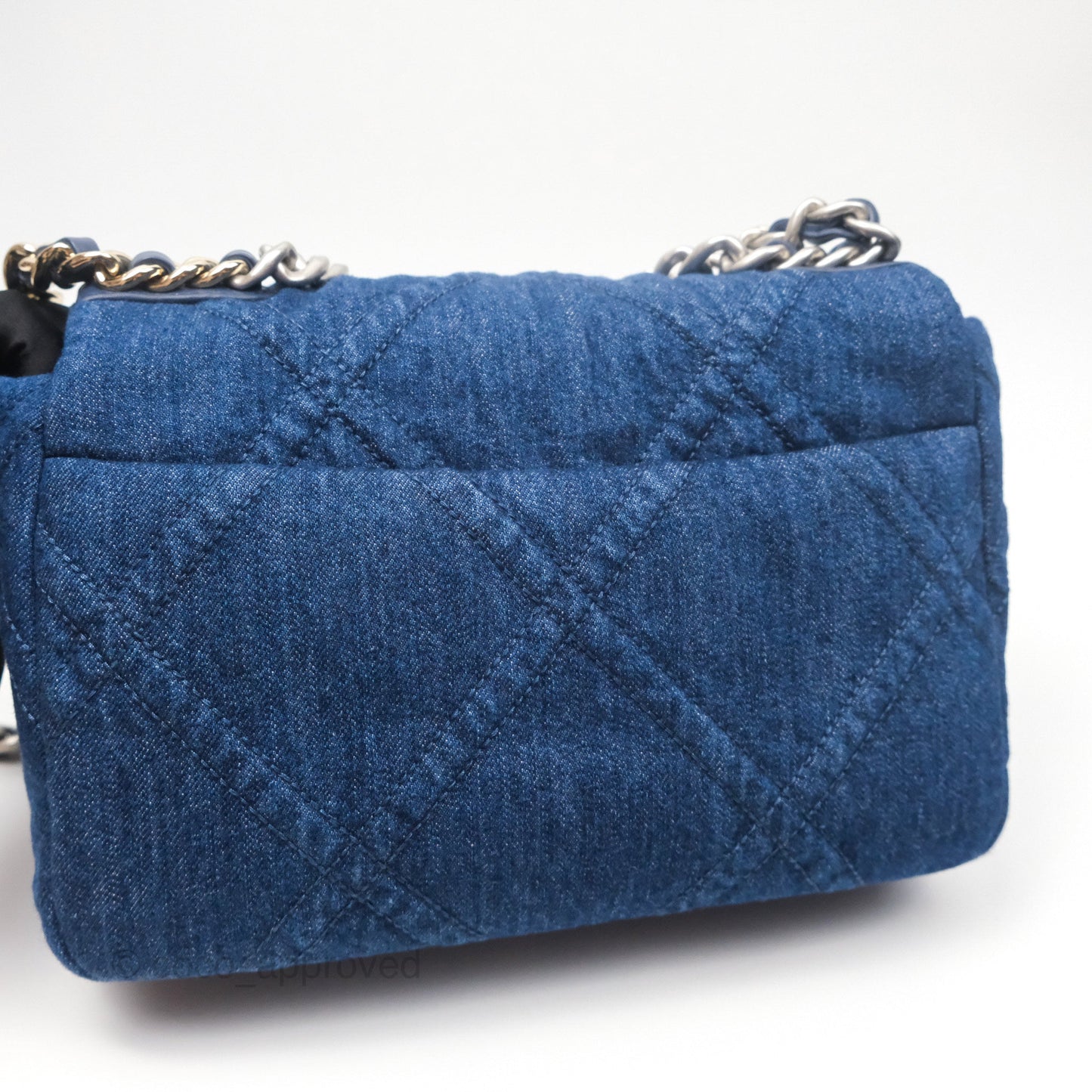 Chanel 19 Small Denim Fabric Mixed Hardware 22P