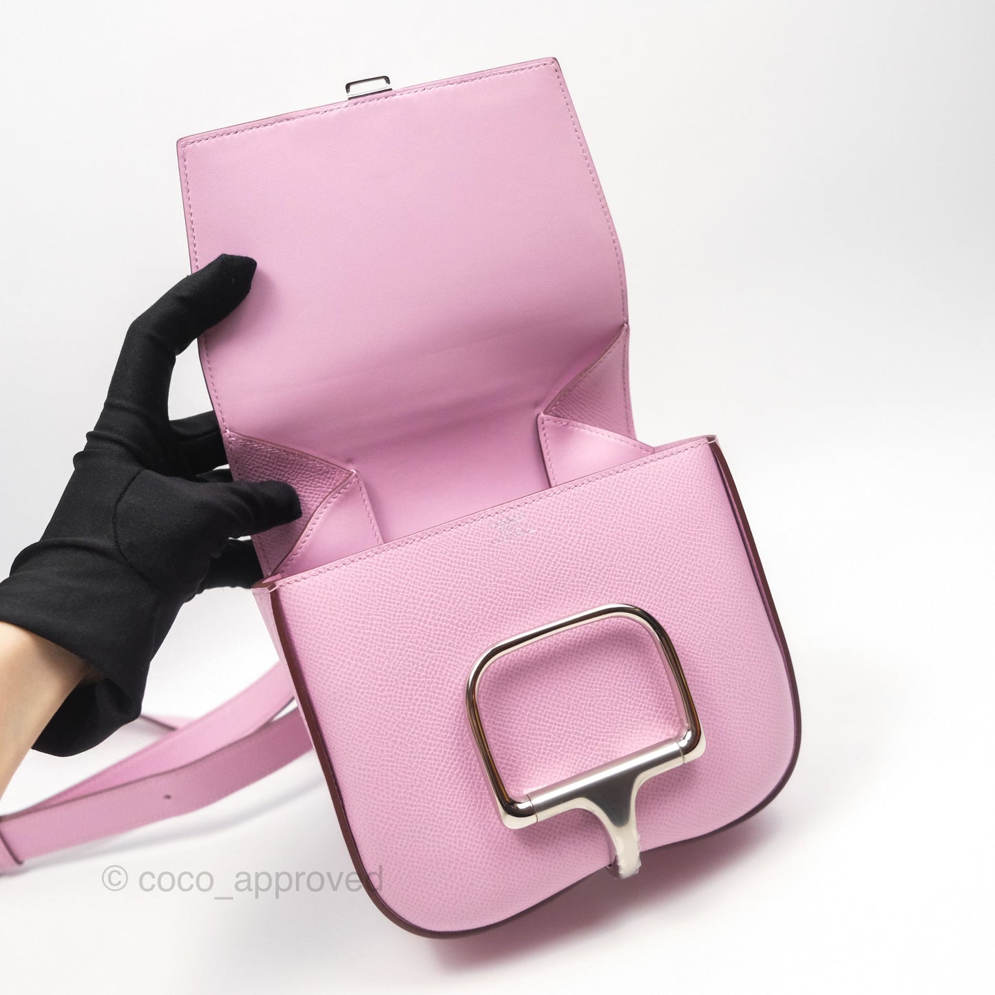 Hermès Della Cavalleria Mini Bag Mauve Sylvestre X9 Epsom Palladium Hardware