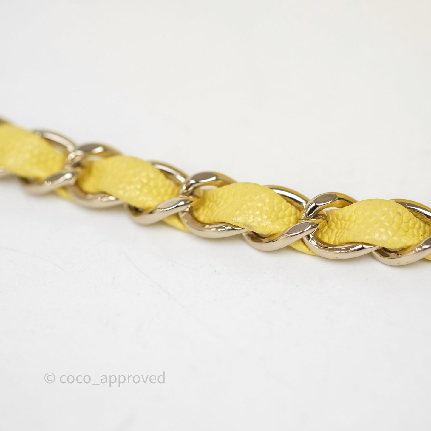 Chanel Small Classic Flap Quilted Yellow Caviar Gold Hardware