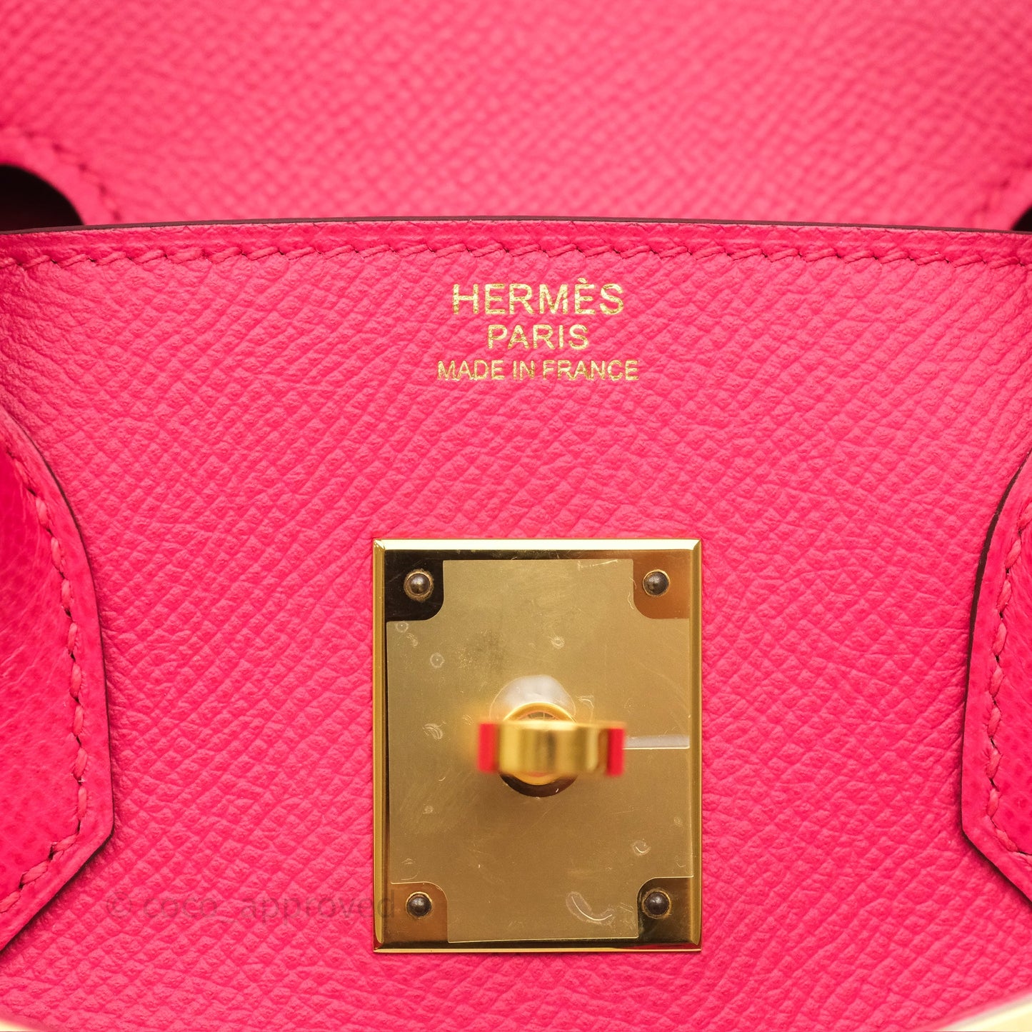 Hermès Birkin Retourne 30 Rose Extreme I6 Epsom Gold Hardware